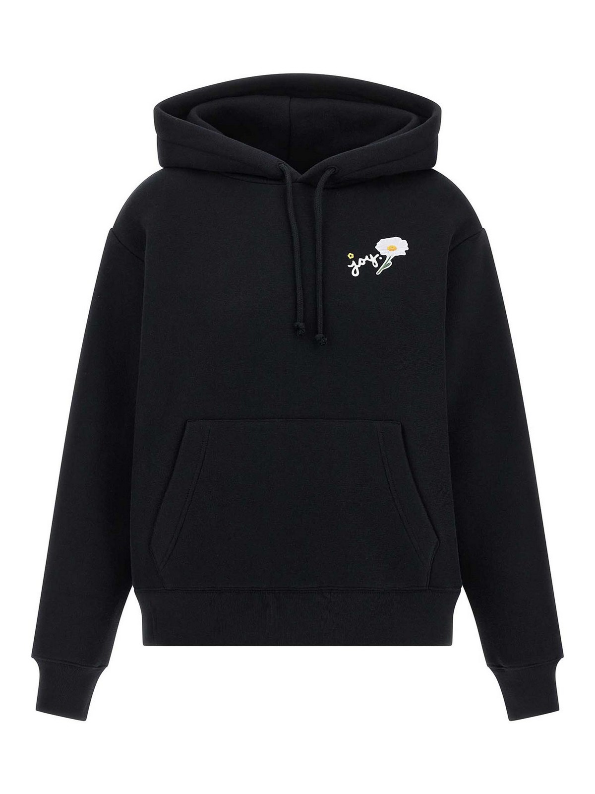 Marc Jacobs Graphic Print Hoodie Front Pocket In Black