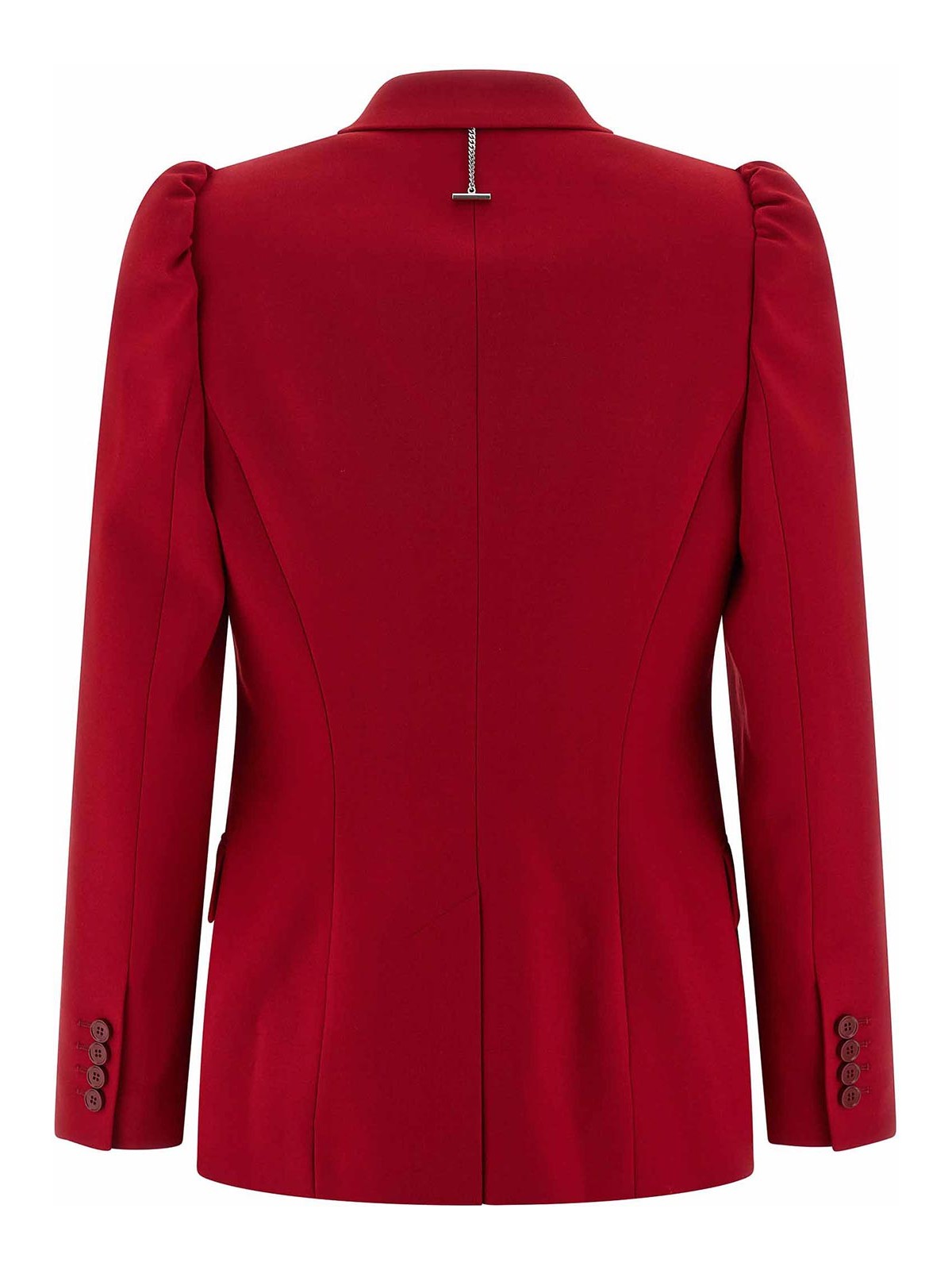 Alexander Mcqueen Puff-sleeve Single-breasted Blazer In Red