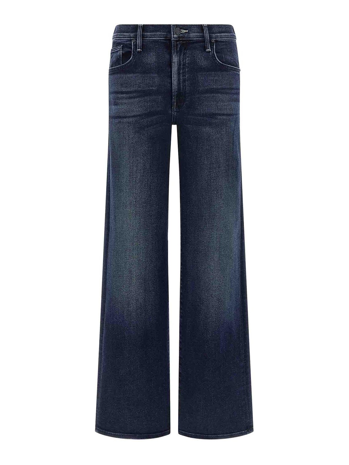 Mother The Mid Rise Maven Sneak Jeans In Blue