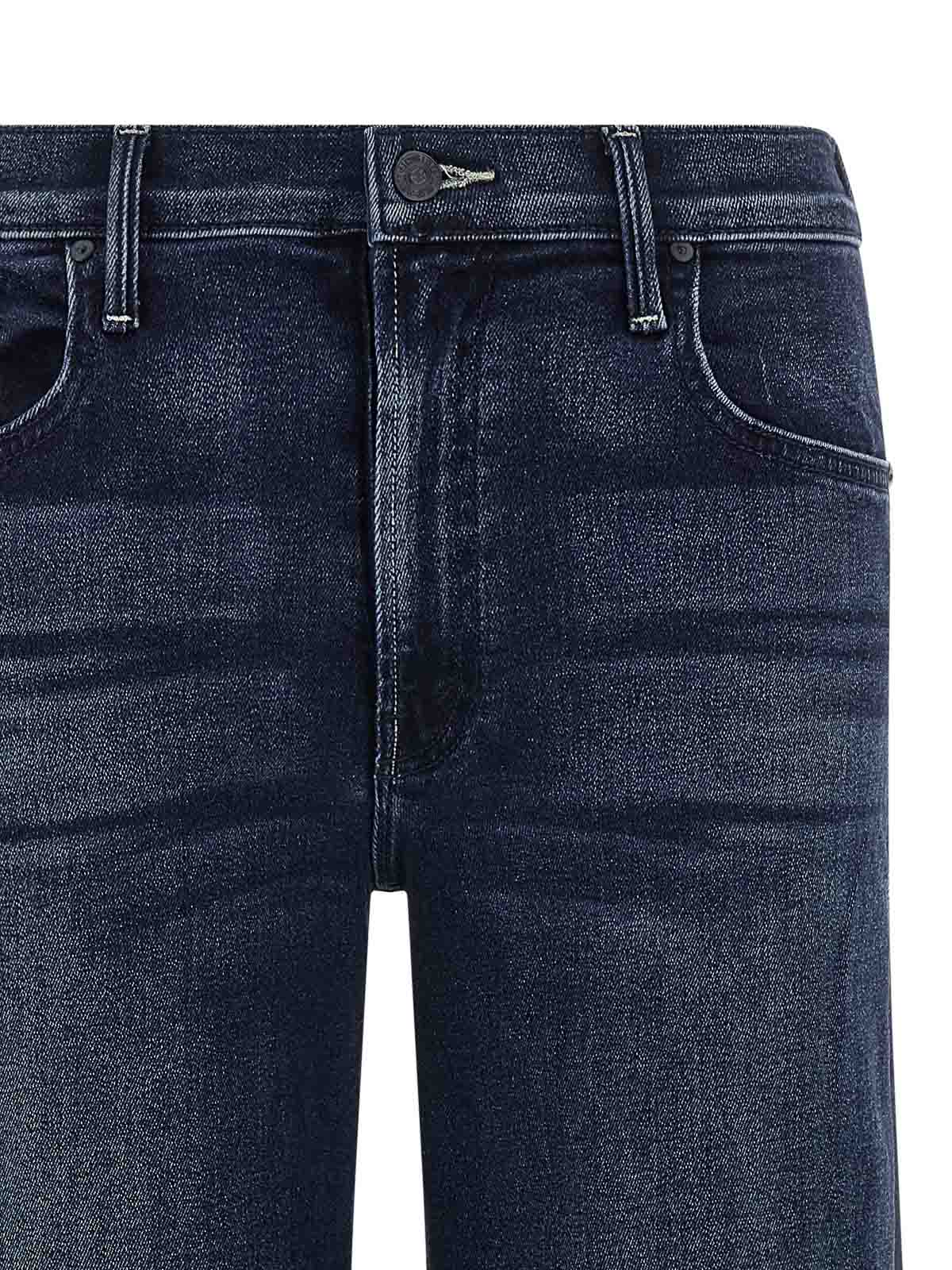 Mother The Mid Rise Maven Sneak Jeans In Blue