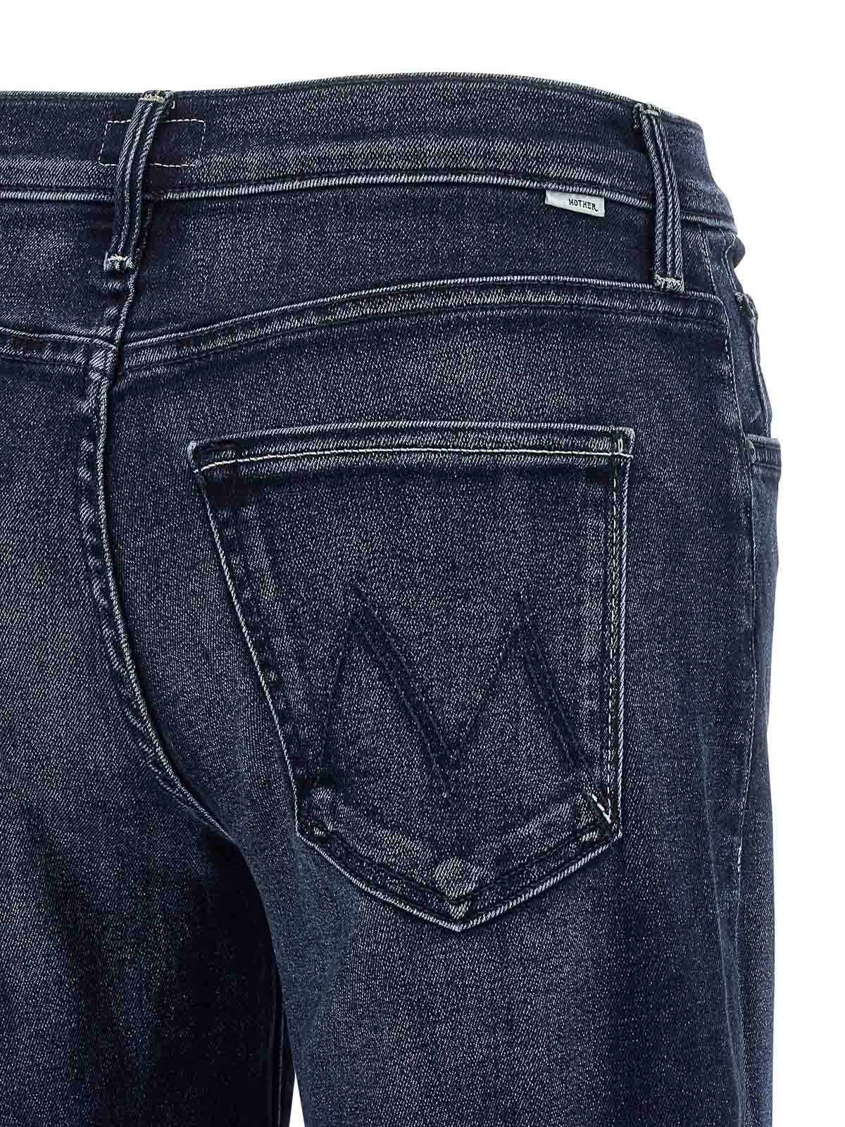 Mother The Mid Rise Maven Sneak Jeans In Blue