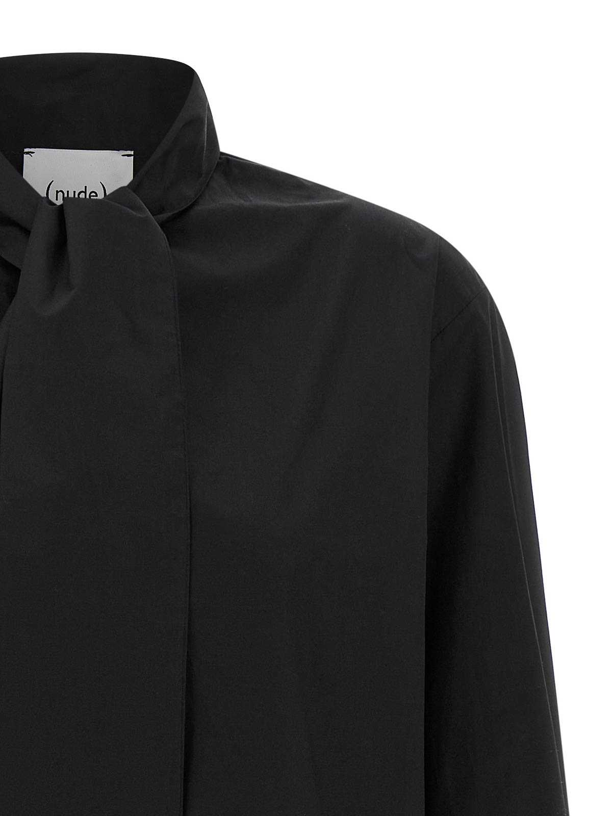 Nude Lavallire Collar Shirt In Black