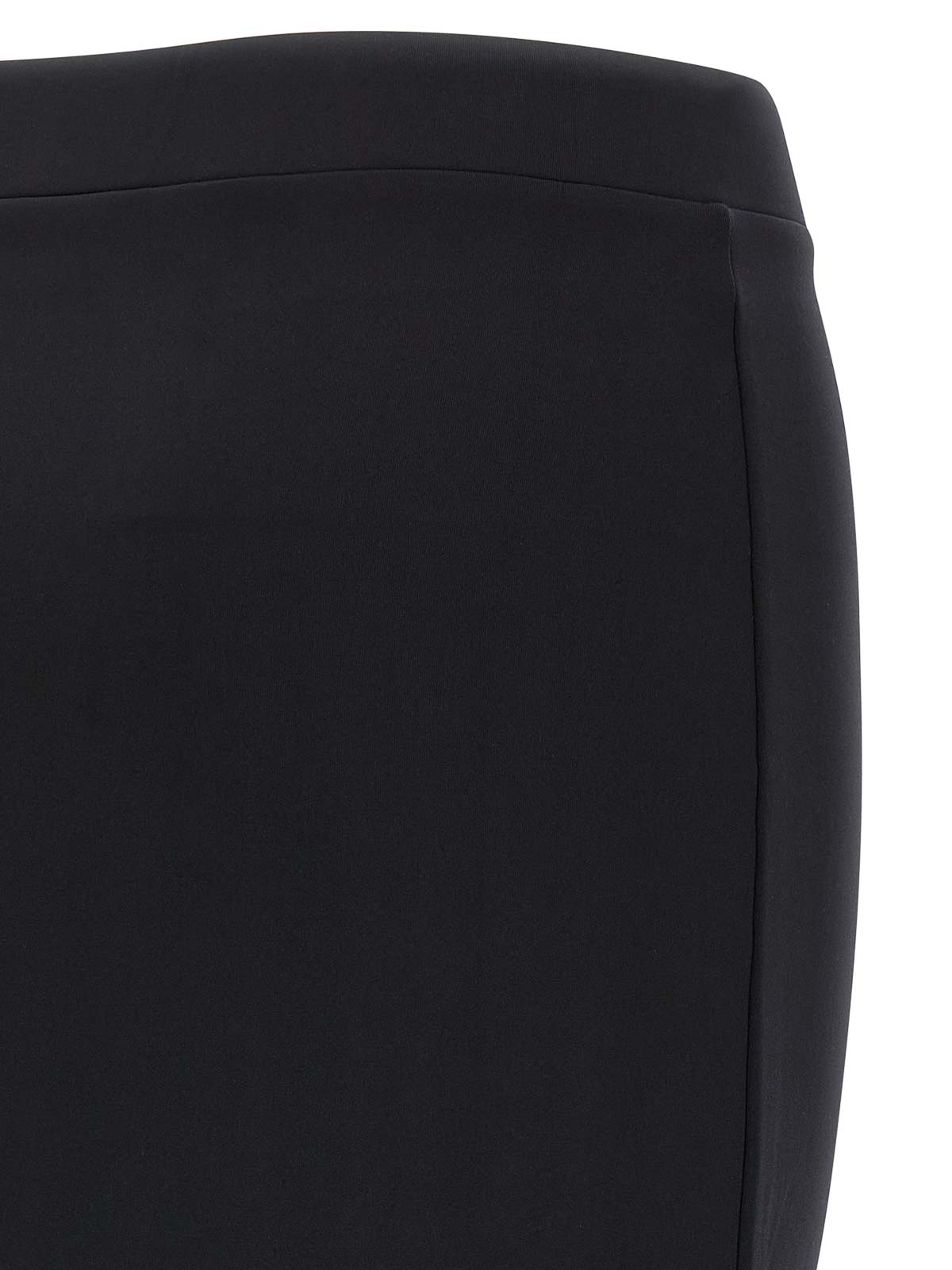 Off-white Fitted Midi Skirt In Stretch Technical Fabric With Front Logo Detail In Black