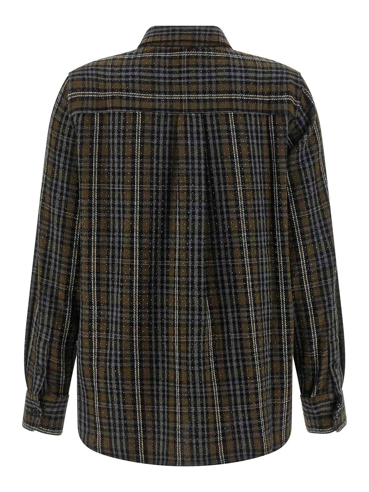 P.a.r.o.s.h Parosh Sequined Cotton Shirt In Brown