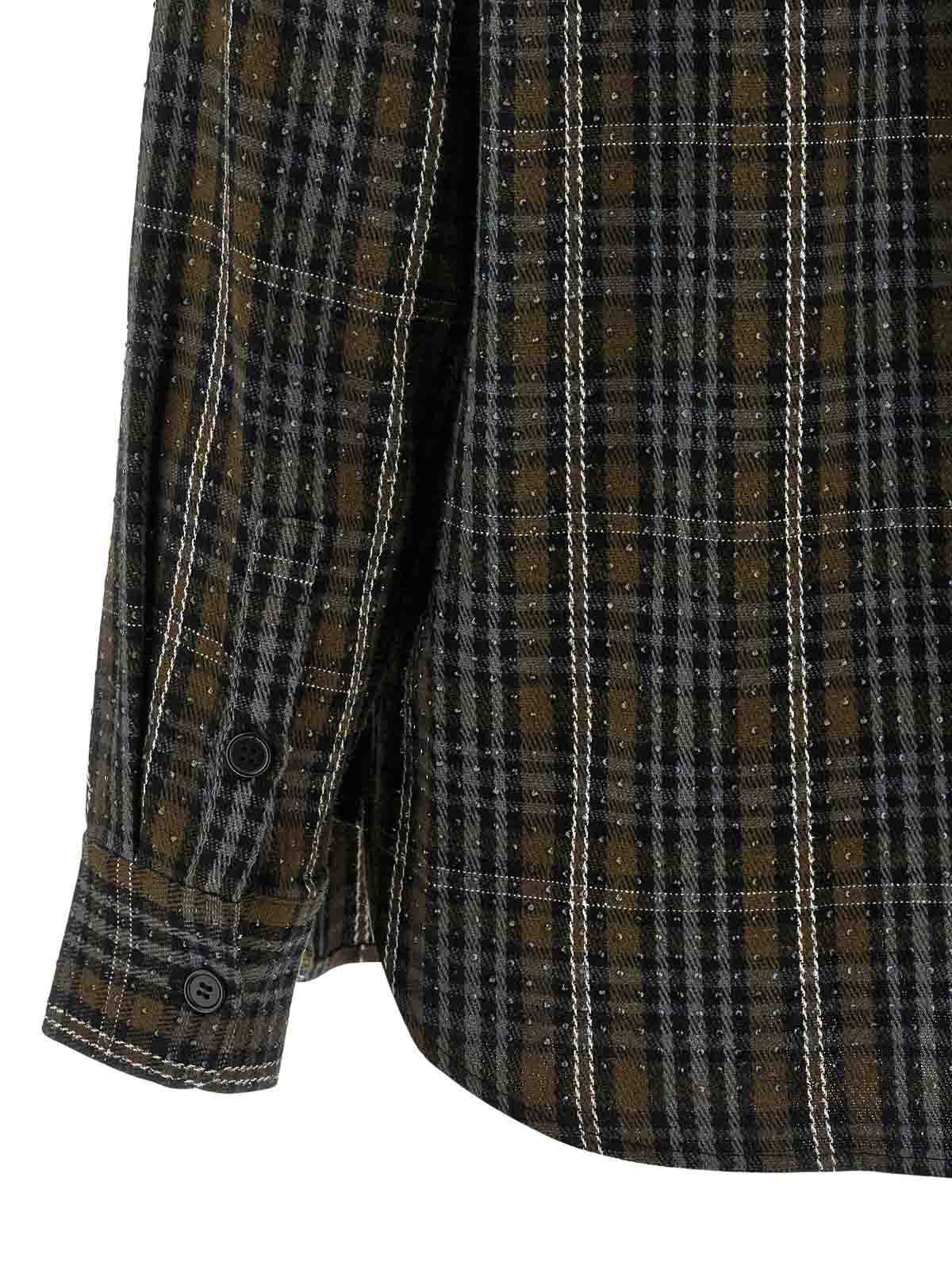 P.a.r.o.s.h Parosh Sequined Cotton Shirt In Brown
