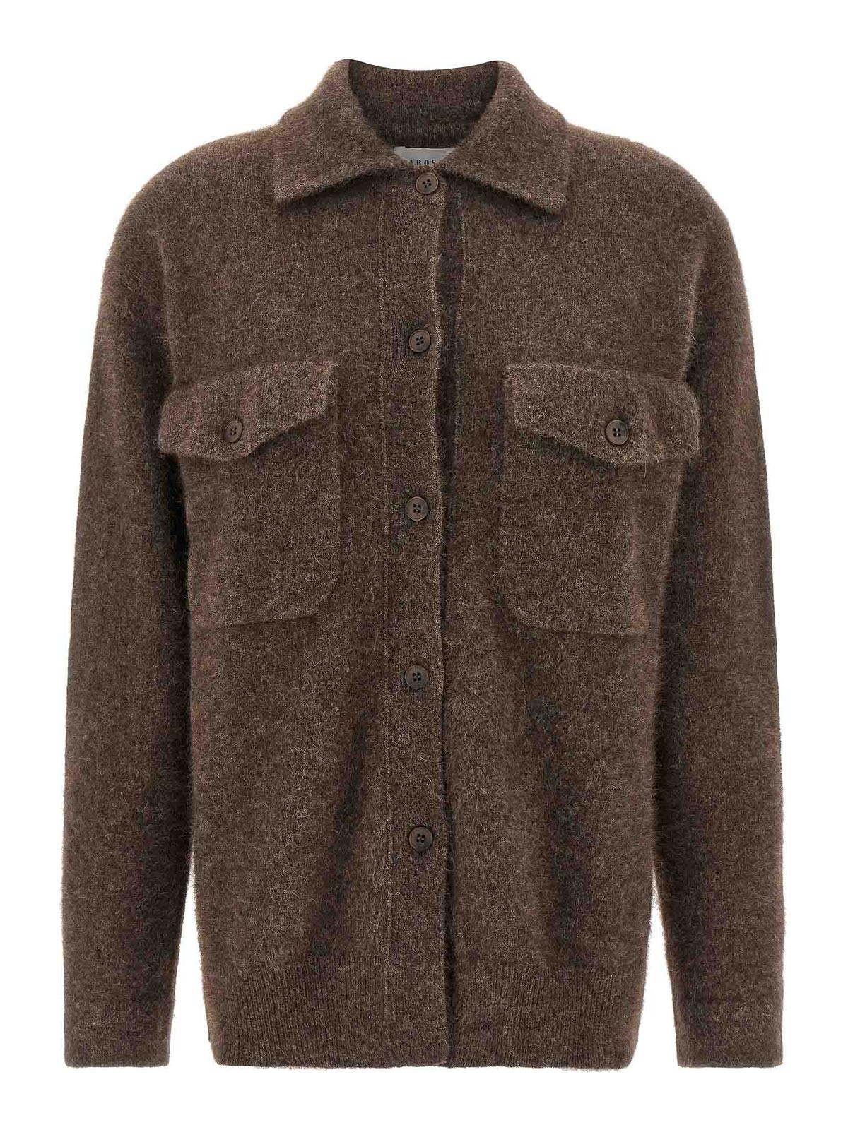 P.a.r.o.s.h Lacoon Cardigan In Brown