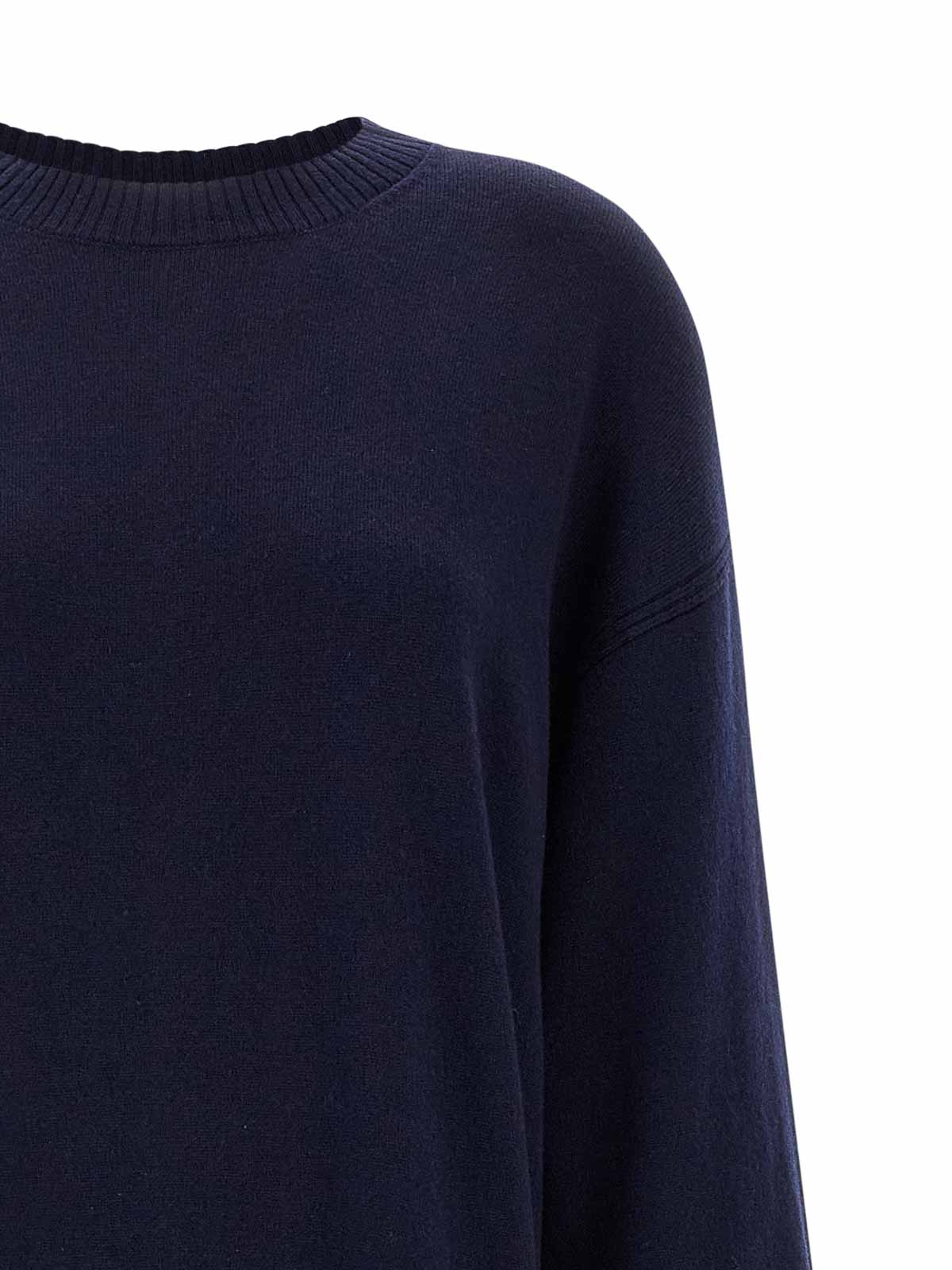 Pinko Crew-neck Contrast-trim Maxi Dress In Blue