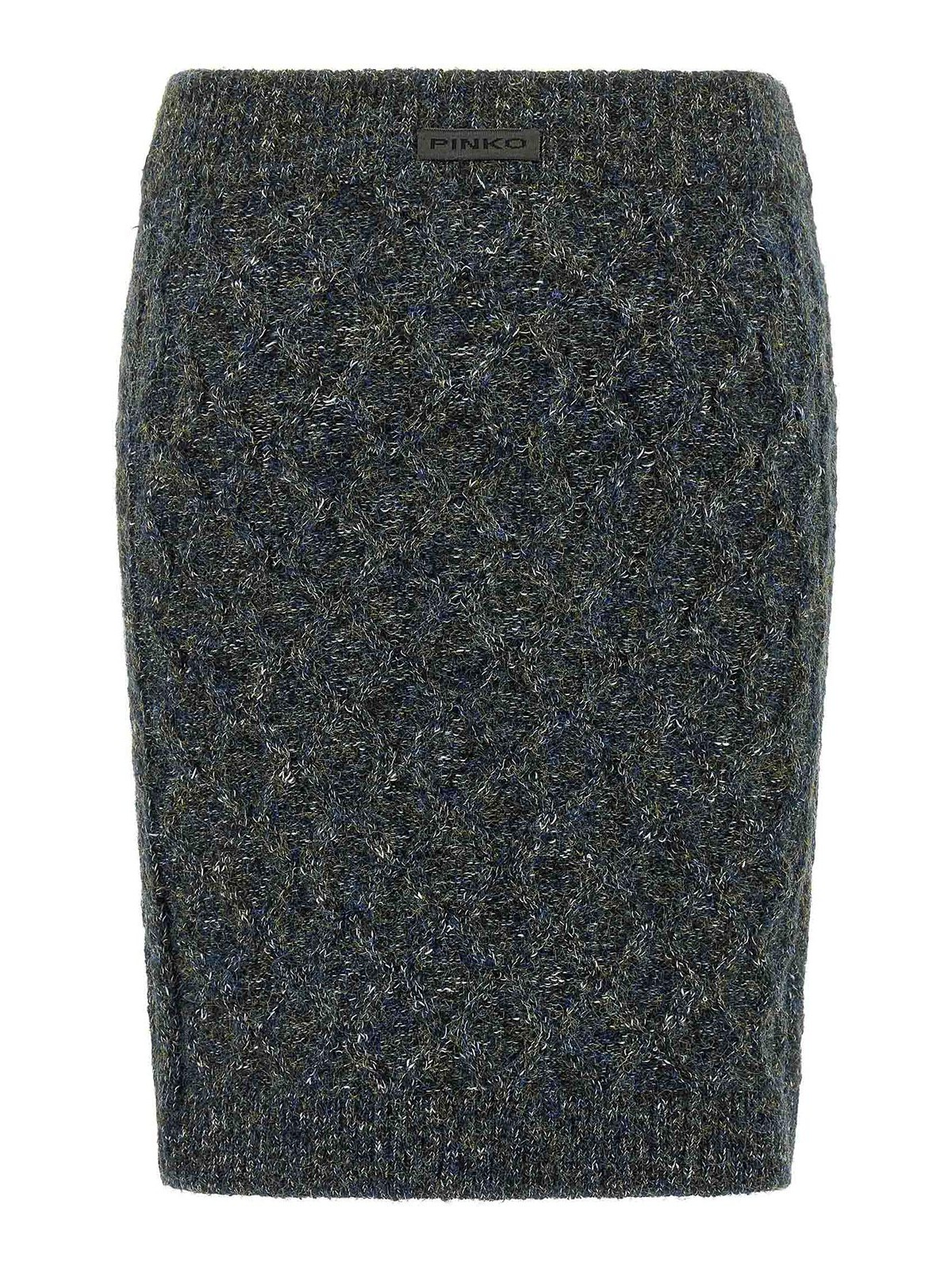 Pinko Strong Enough Skirt Muline And Fw25 In Black