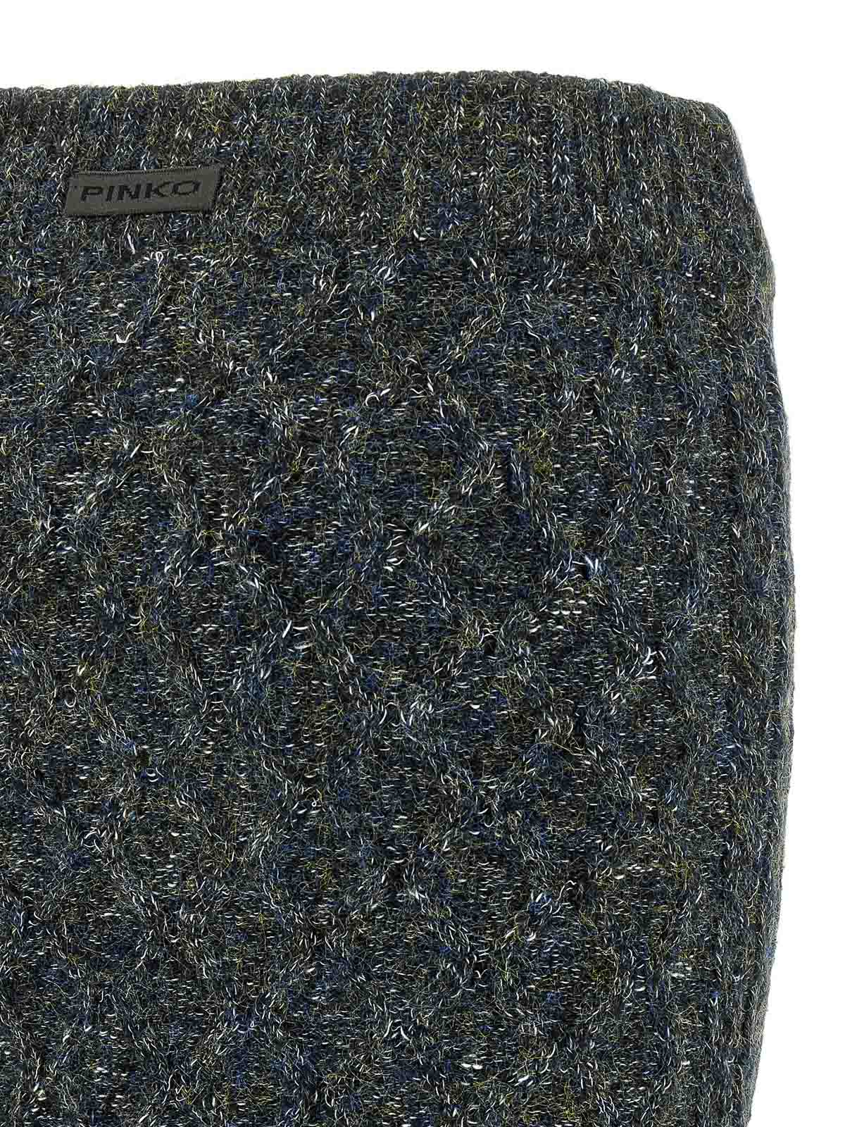 Pinko Strong Enough Skirt Muline And Fw25 In Black
