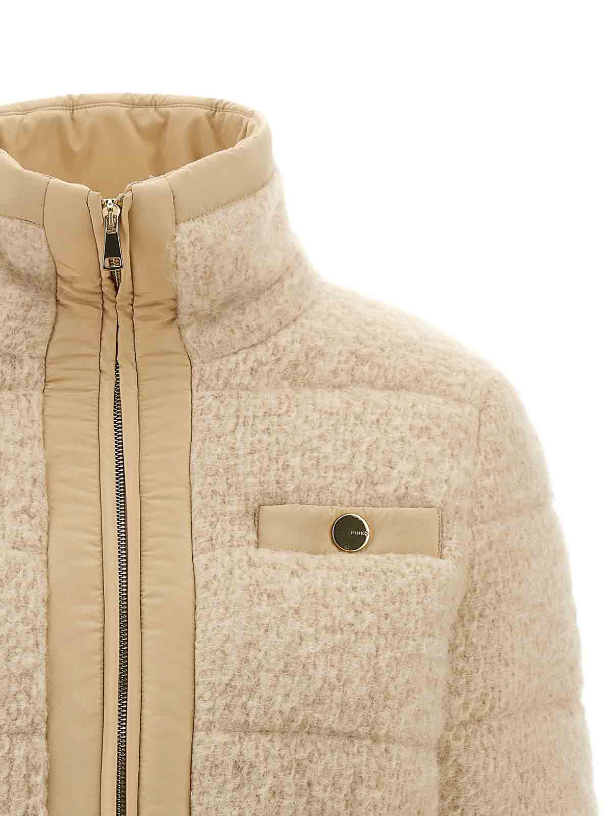 Pinko Raquel Down Jacket In Neutral