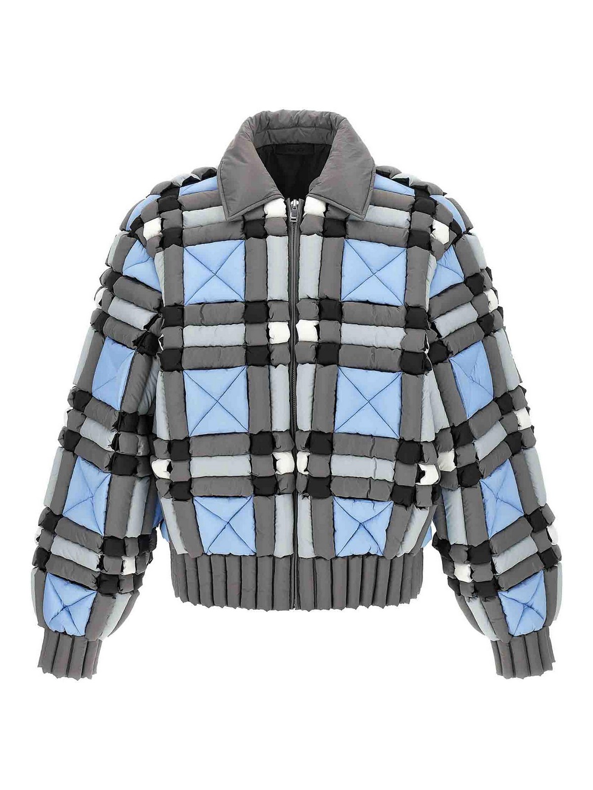 Raxxy Coats Blue And Green In Gray