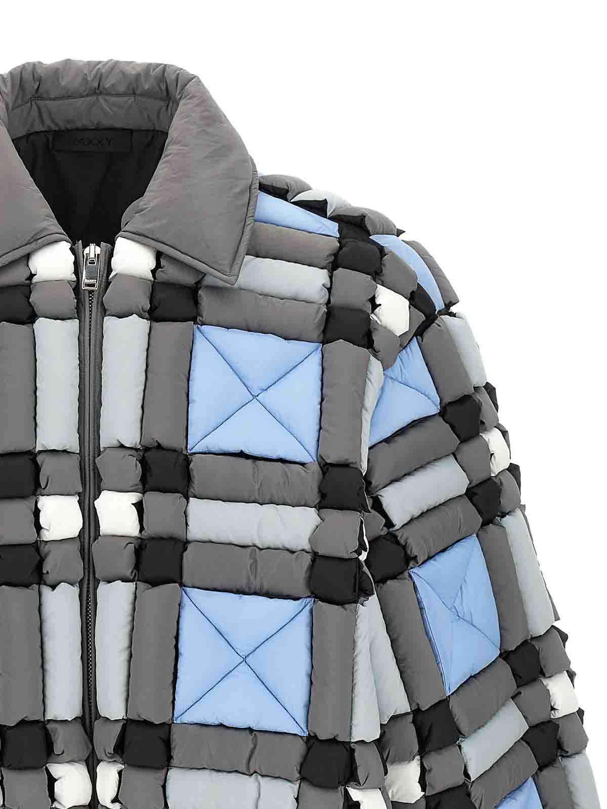 Raxxy Coats Blue And Green In Gray