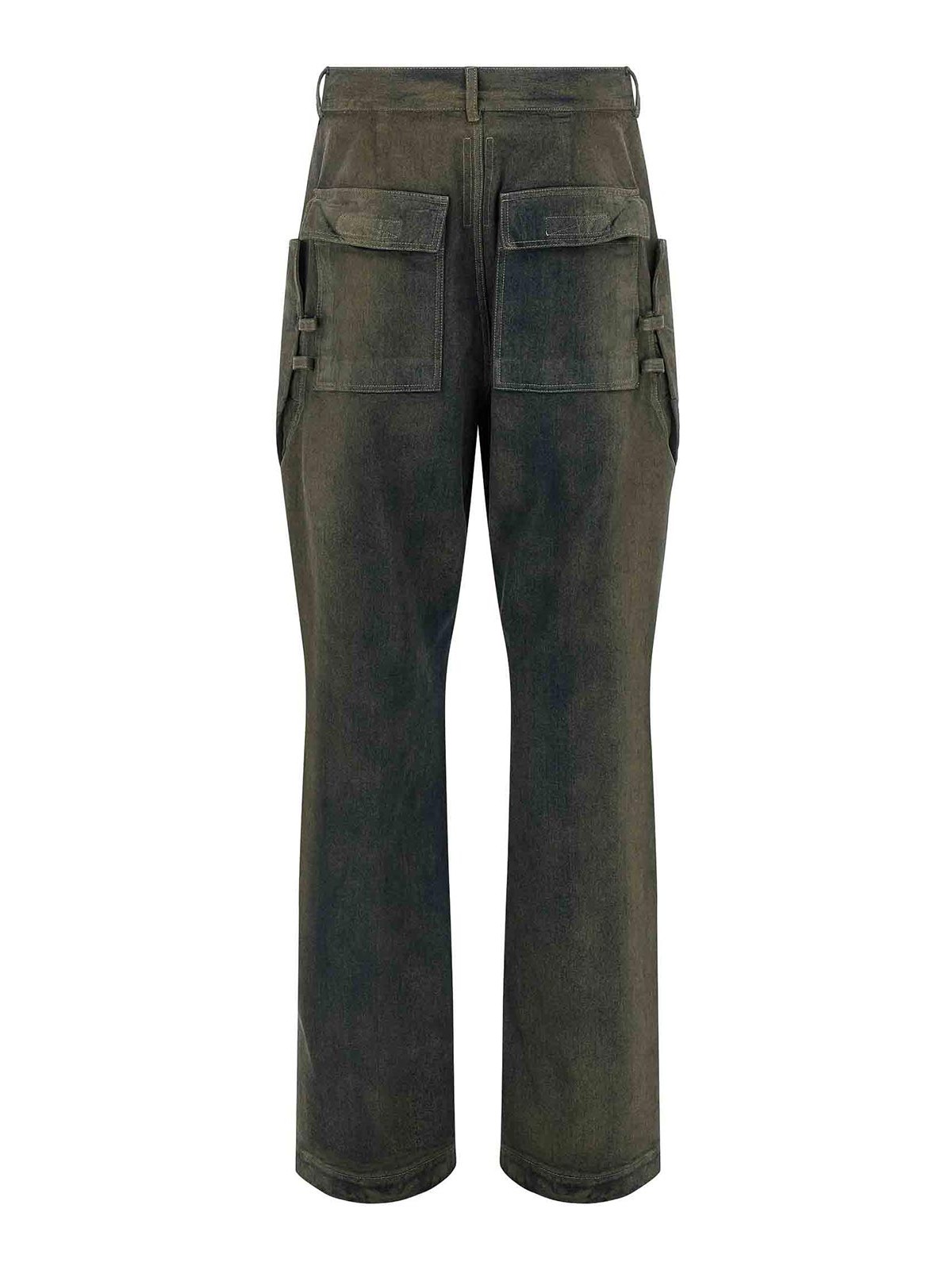 Rick Owens Stefan Cargo Jeans Gray In Black