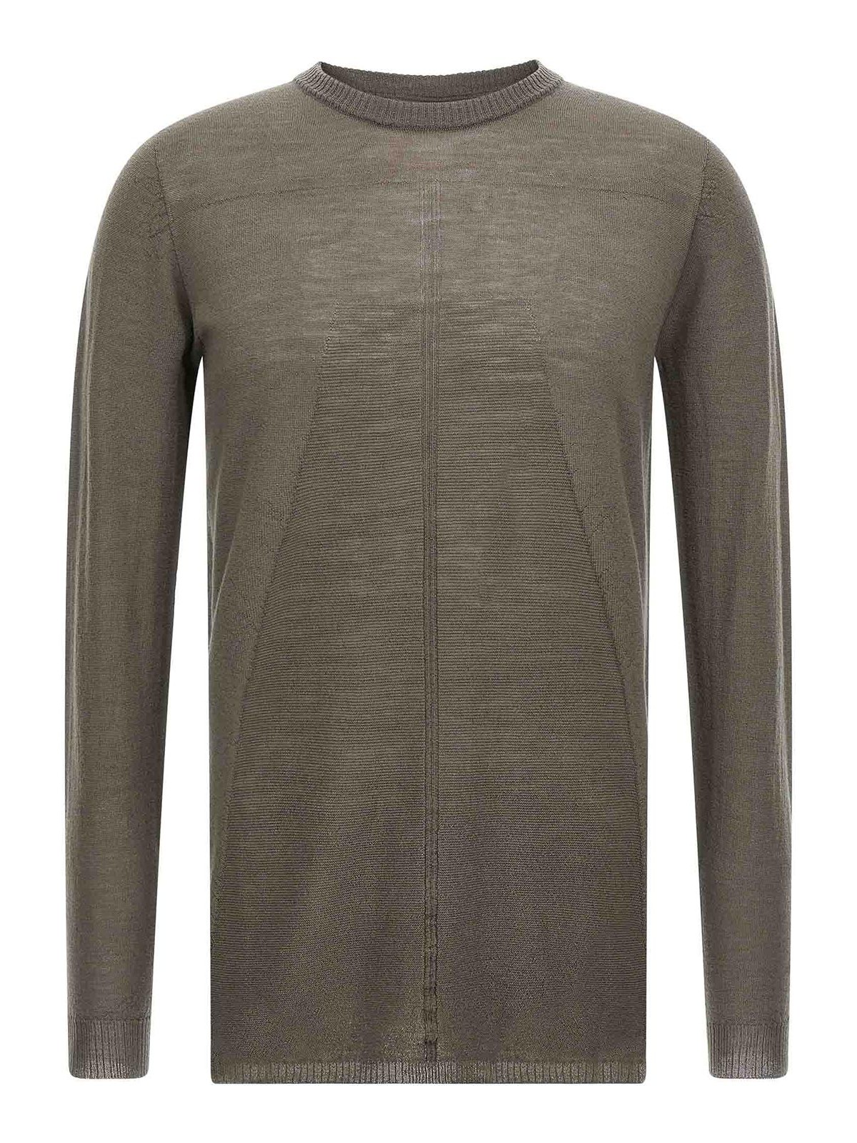 Rick Owens Gerippter Pullover Mit Rundem Ausschnitt In Green