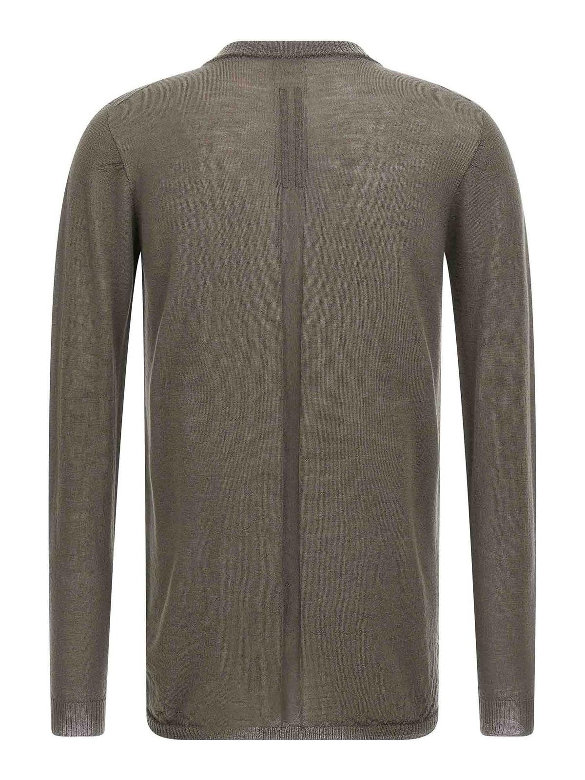 Rick Owens Gerippter Pullover Mit Rundem Ausschnitt In Green