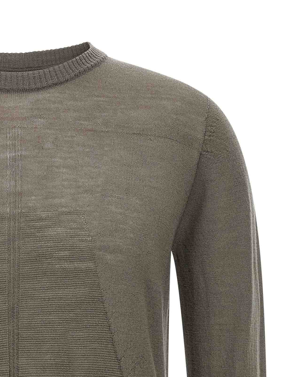 Rick Owens Gerippter Pullover Mit Rundem Ausschnitt In Green