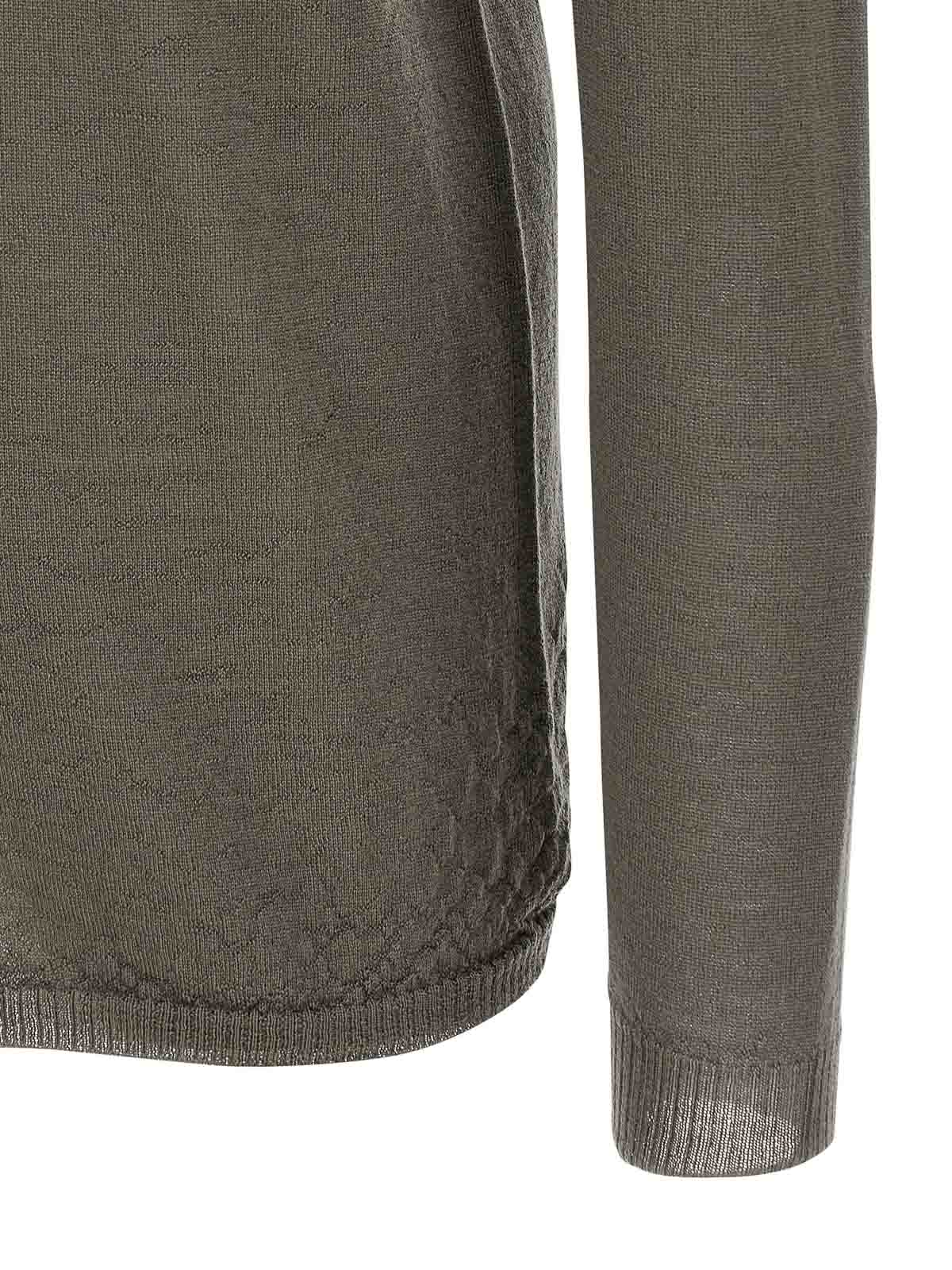 Rick Owens Gerippter Pullover Mit Rundem Ausschnitt In Green