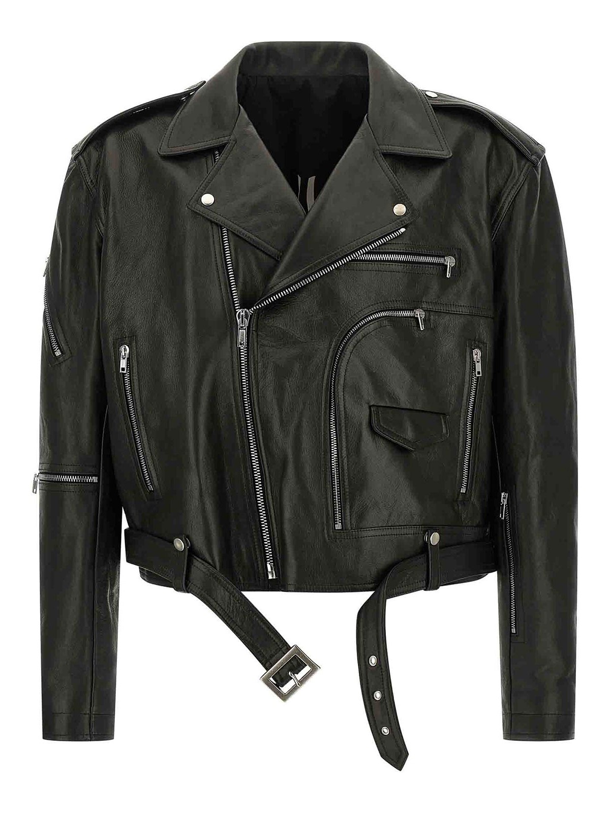 Rick Owens Cropped Jumbo Bauhaus Stooges Jacket In Black