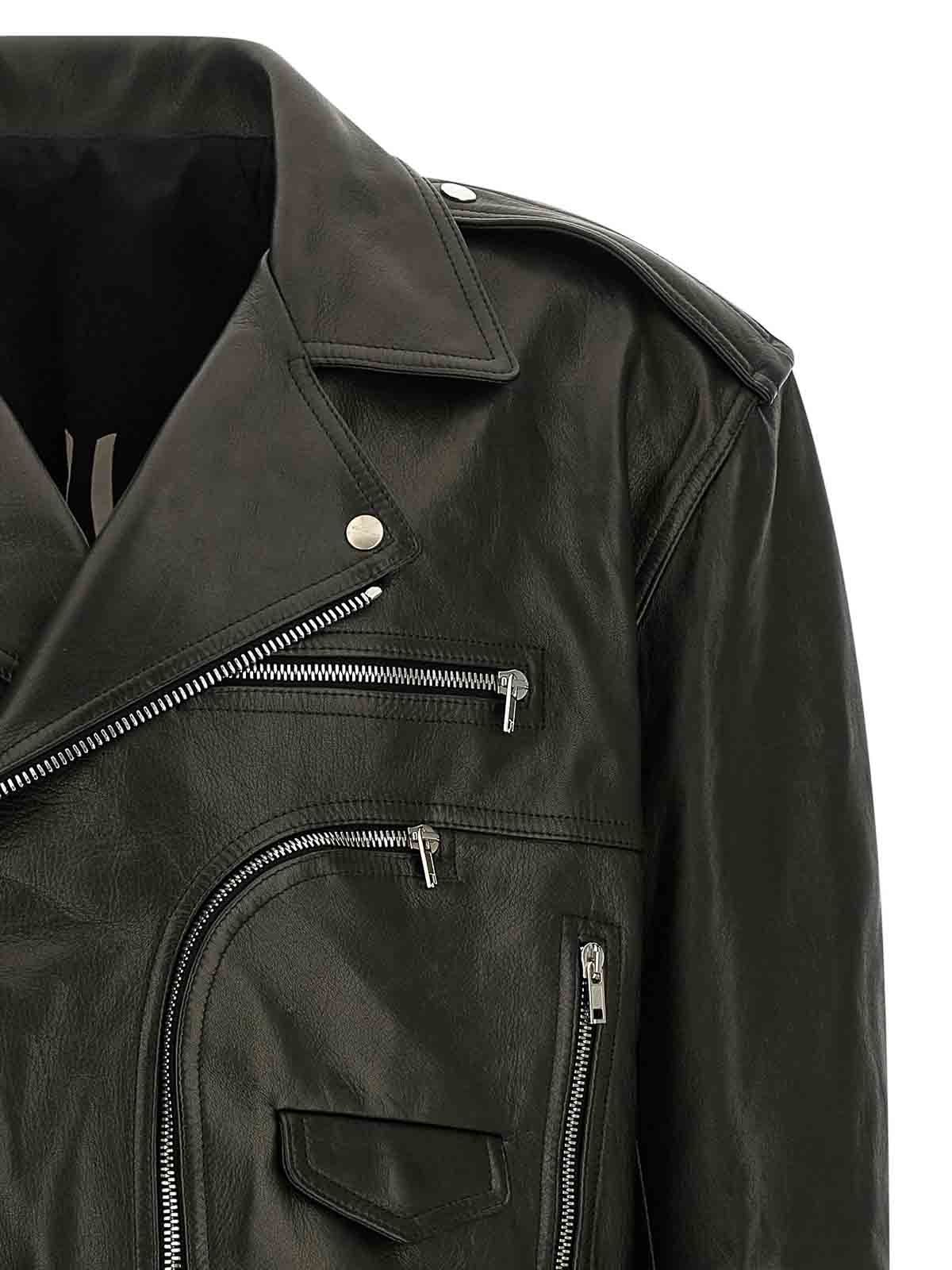 Rick Owens Cropped Jumbo Bauhaus Stooges Jacket In Black