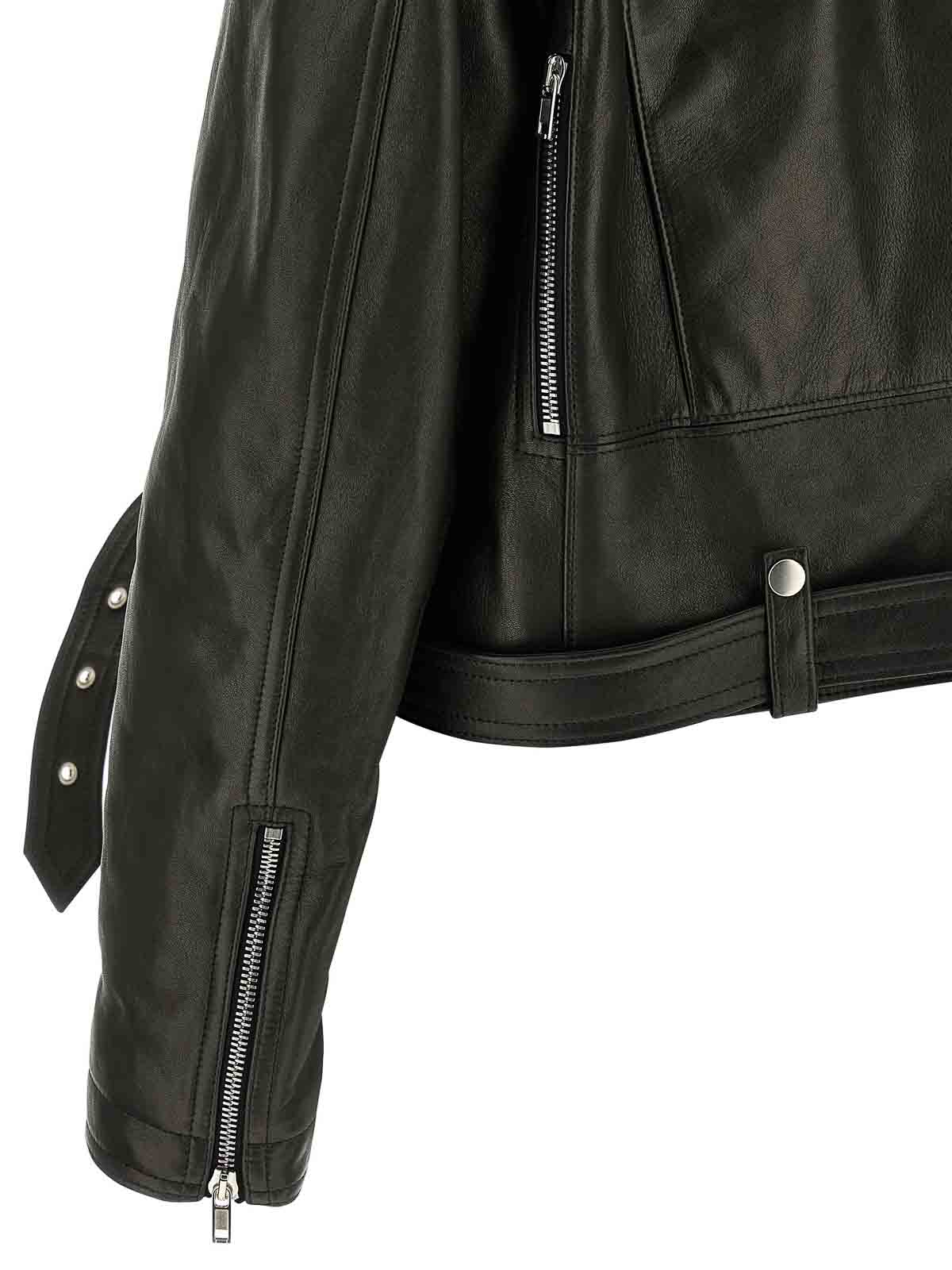 Rick Owens Cropped Jumbo Bauhaus Stooges Jacket In Black