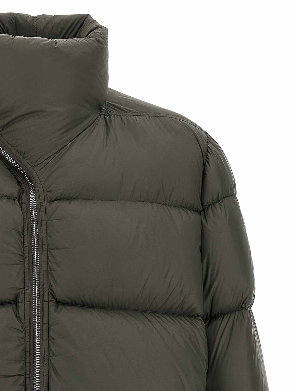 Rick Owens Down Jacket In Green