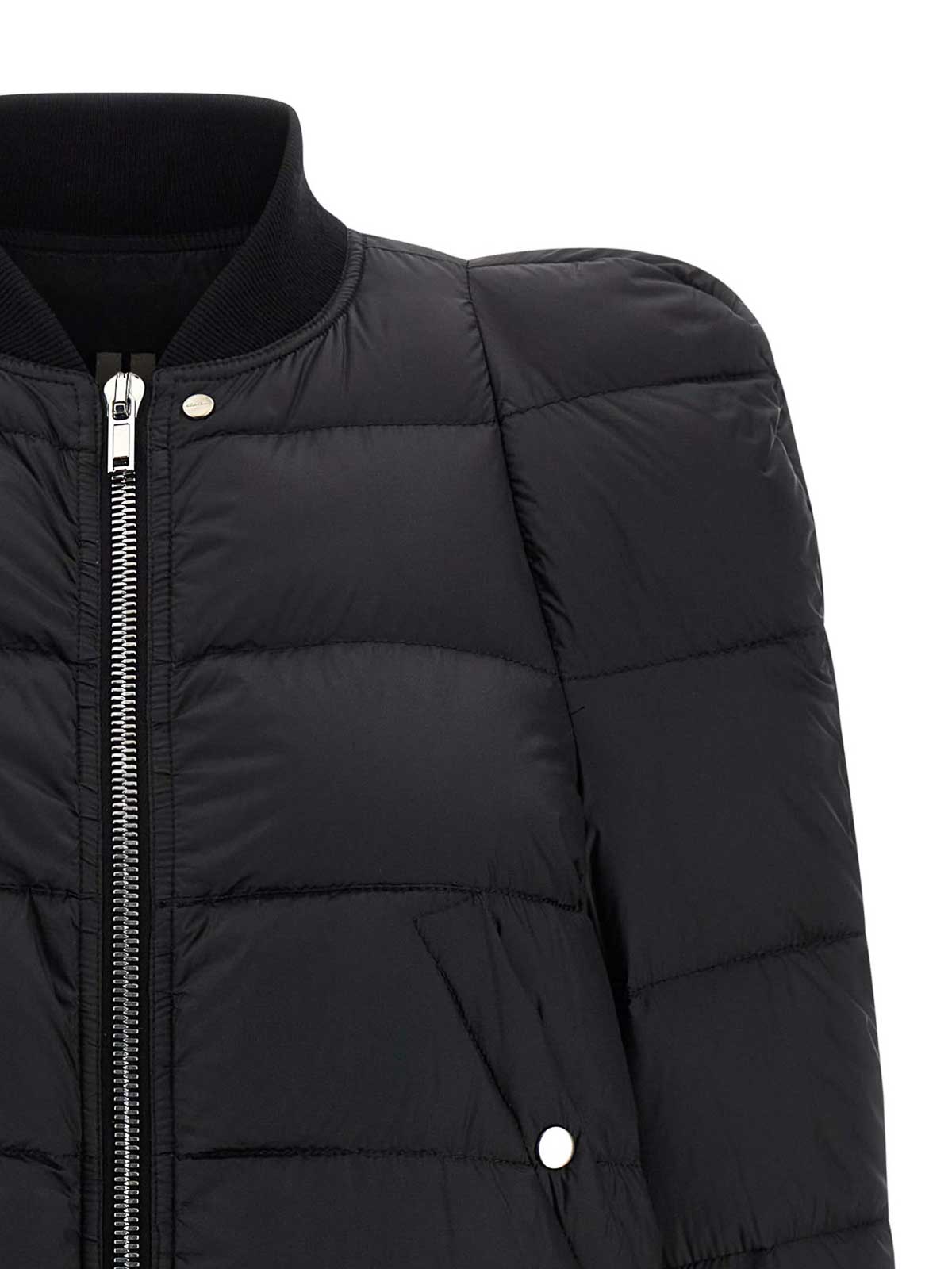 Rick Owens Duvet Flight Bomber Jacket In Black