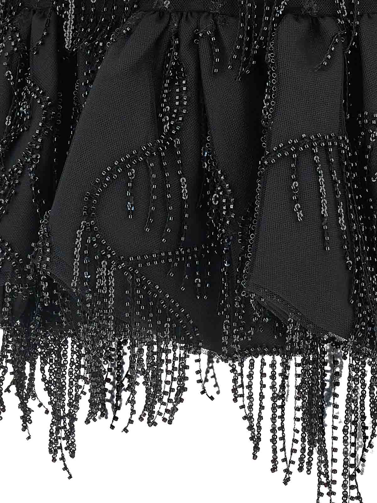 Rotate Birger Christensen Sequins Bubble Top In Black