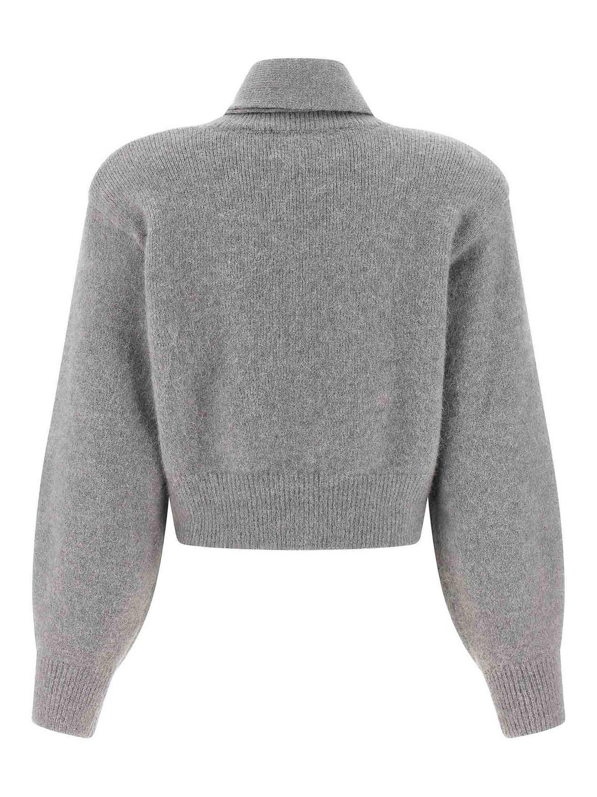 Rotate Birger Christensen Scarf Cardigan In Gray