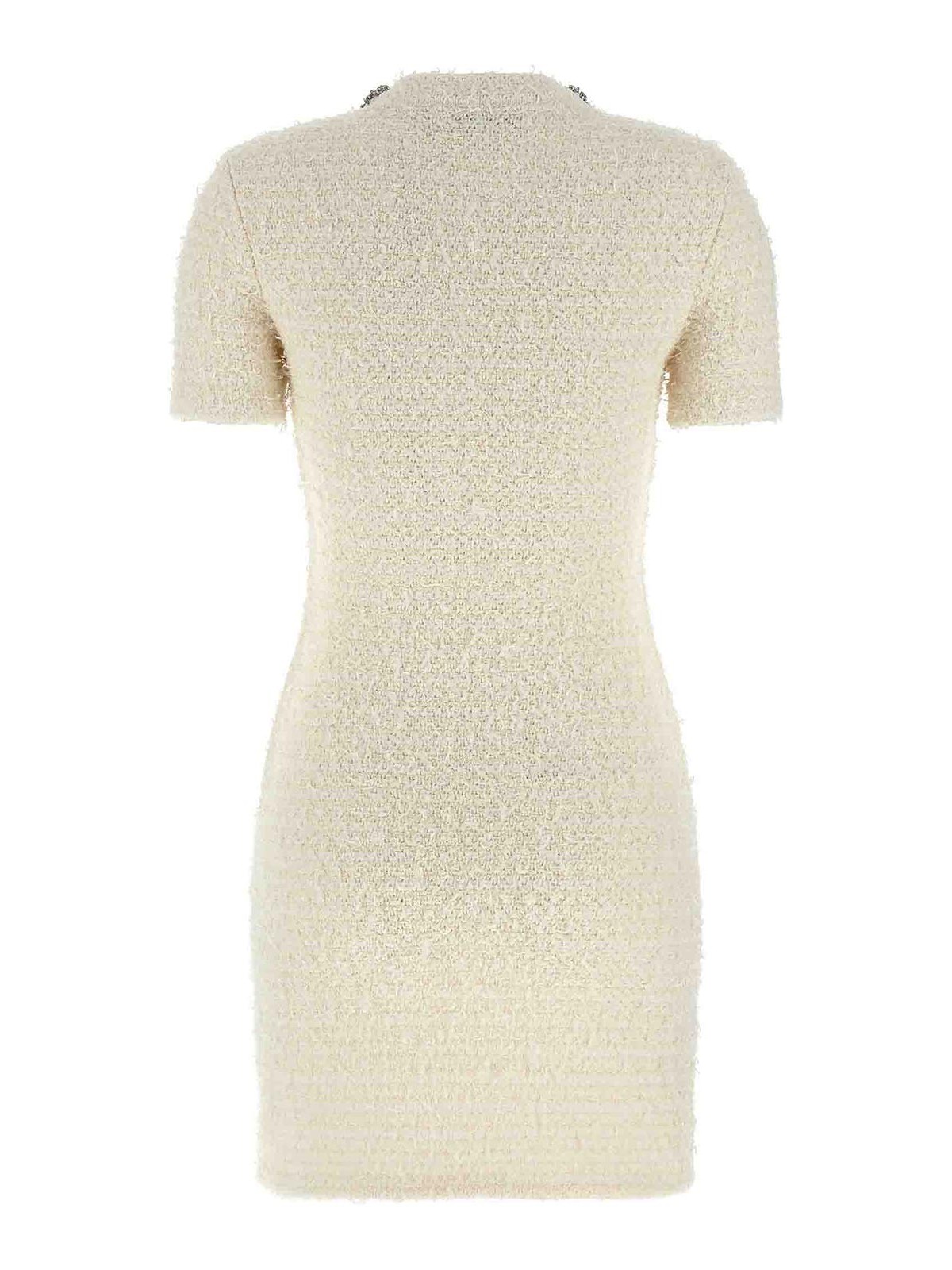 Self-portrait Knitted Dress In White