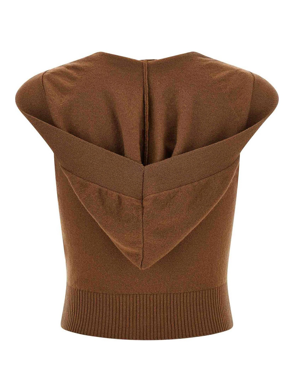 Stella Mccartney Cosy Knit Hood Top In Sand