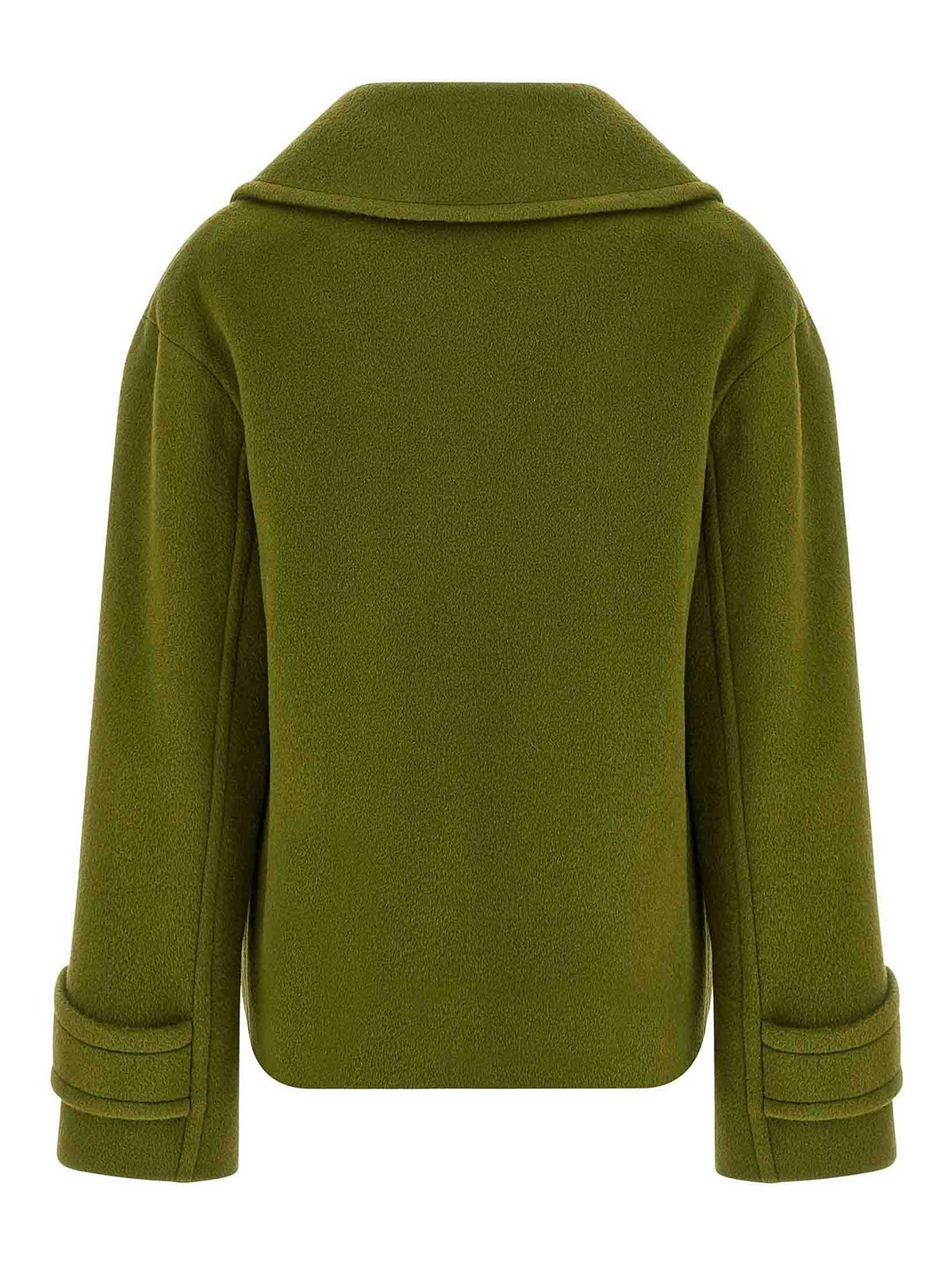 Tagliatore Double-breasted Mohair-wool Blend Coat In Green