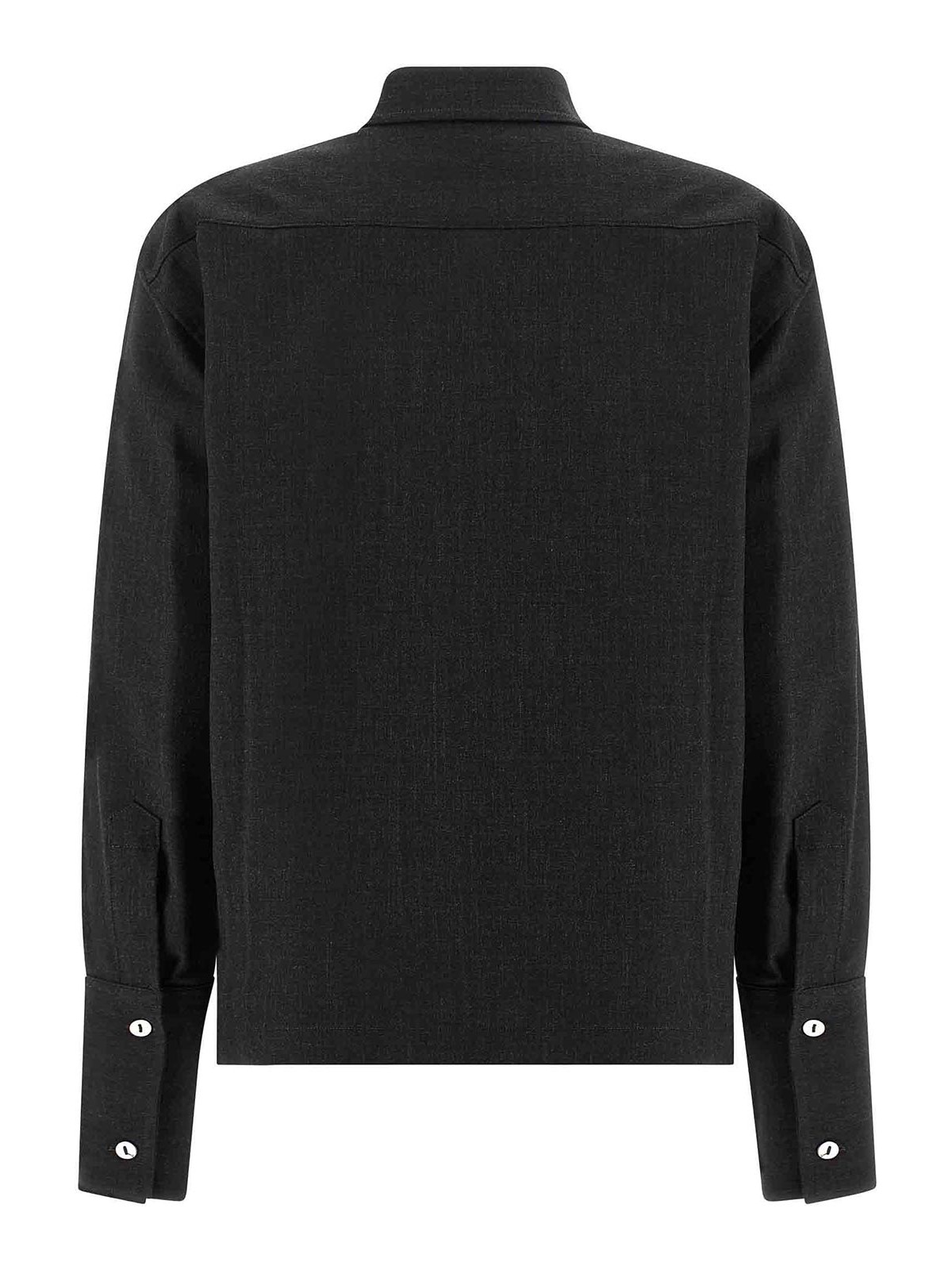The Latest Black Long-sleeved Shirt With Classic Collar In Black