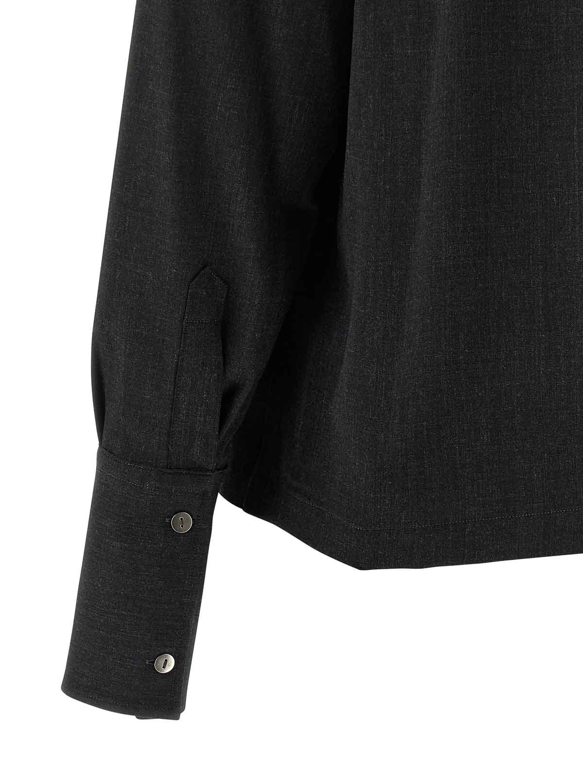 The Latest Black Long-sleeved Shirt With Classic Collar In Black