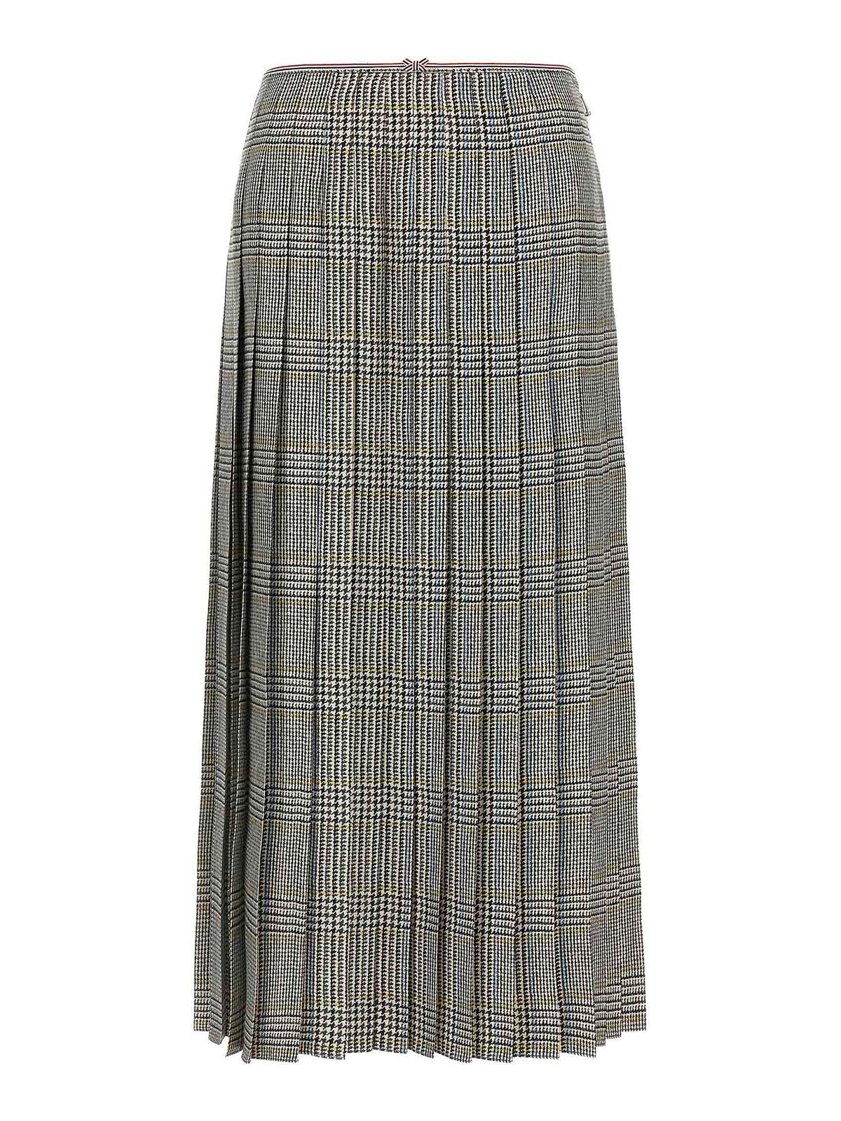 Thom Browne Pleated Skirt In Multi