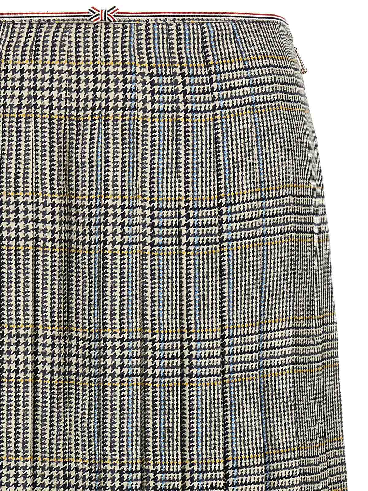 Thom Browne Pleated Skirt In Multi