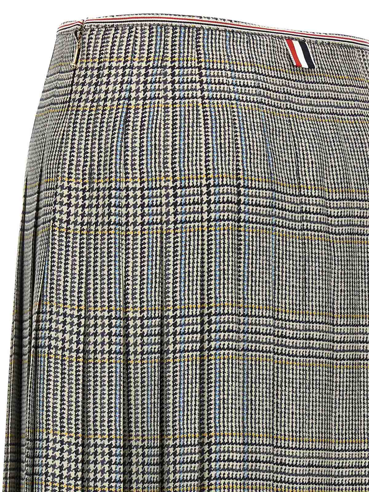 Thom Browne Pleated Skirt In Multi