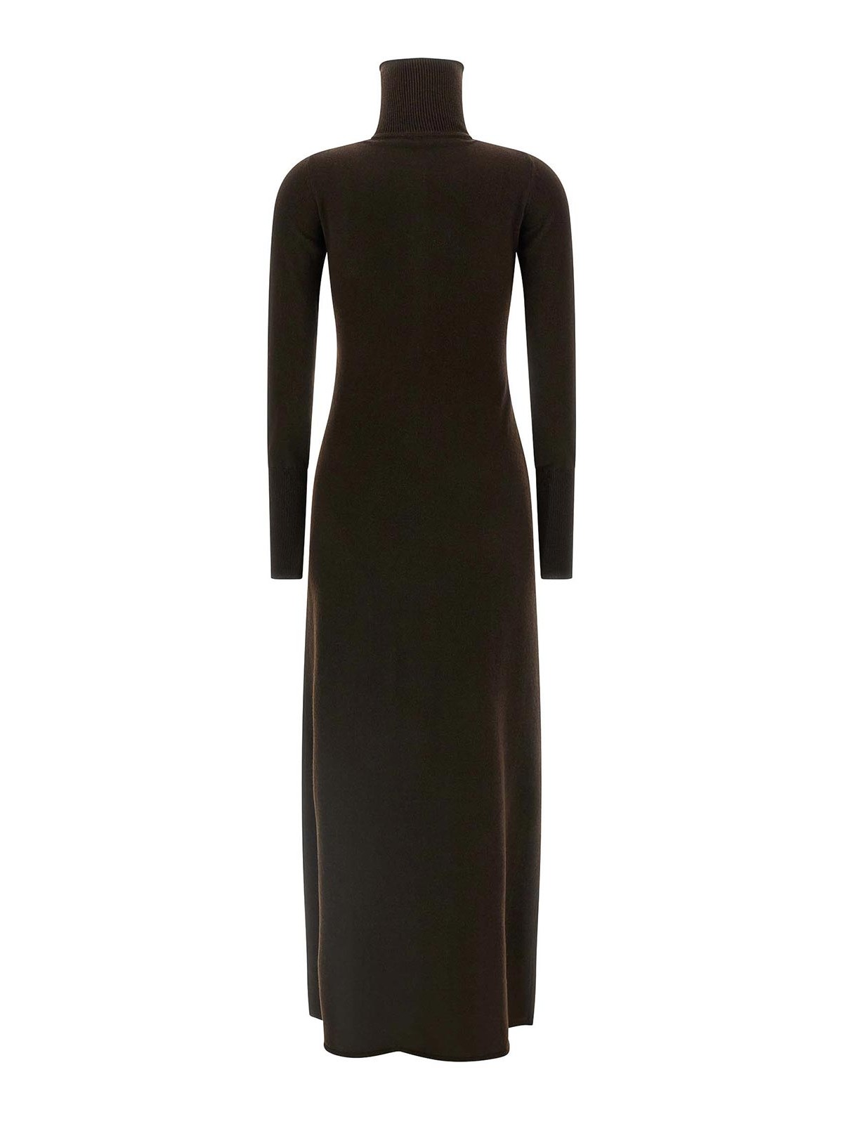 Tom Ford Neckline Dress With Button Detailing And Ribbed Texture In Multi