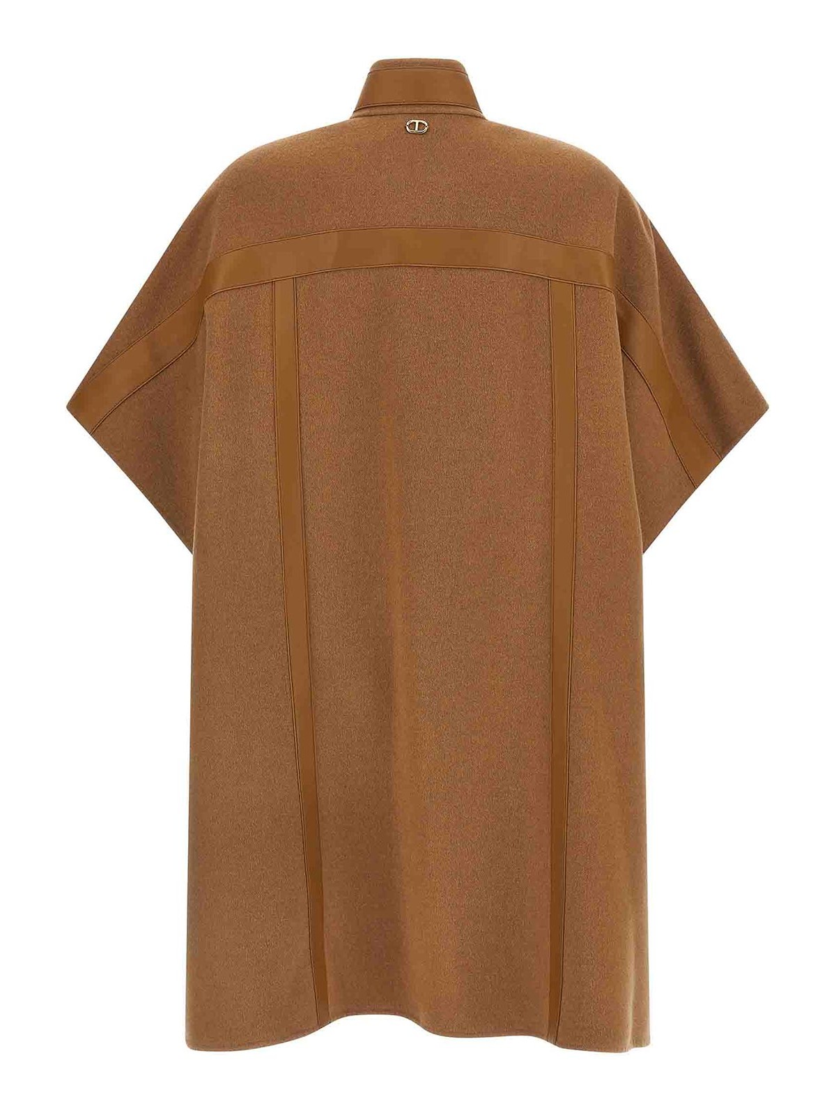 Twinset Wool Cape In Sand