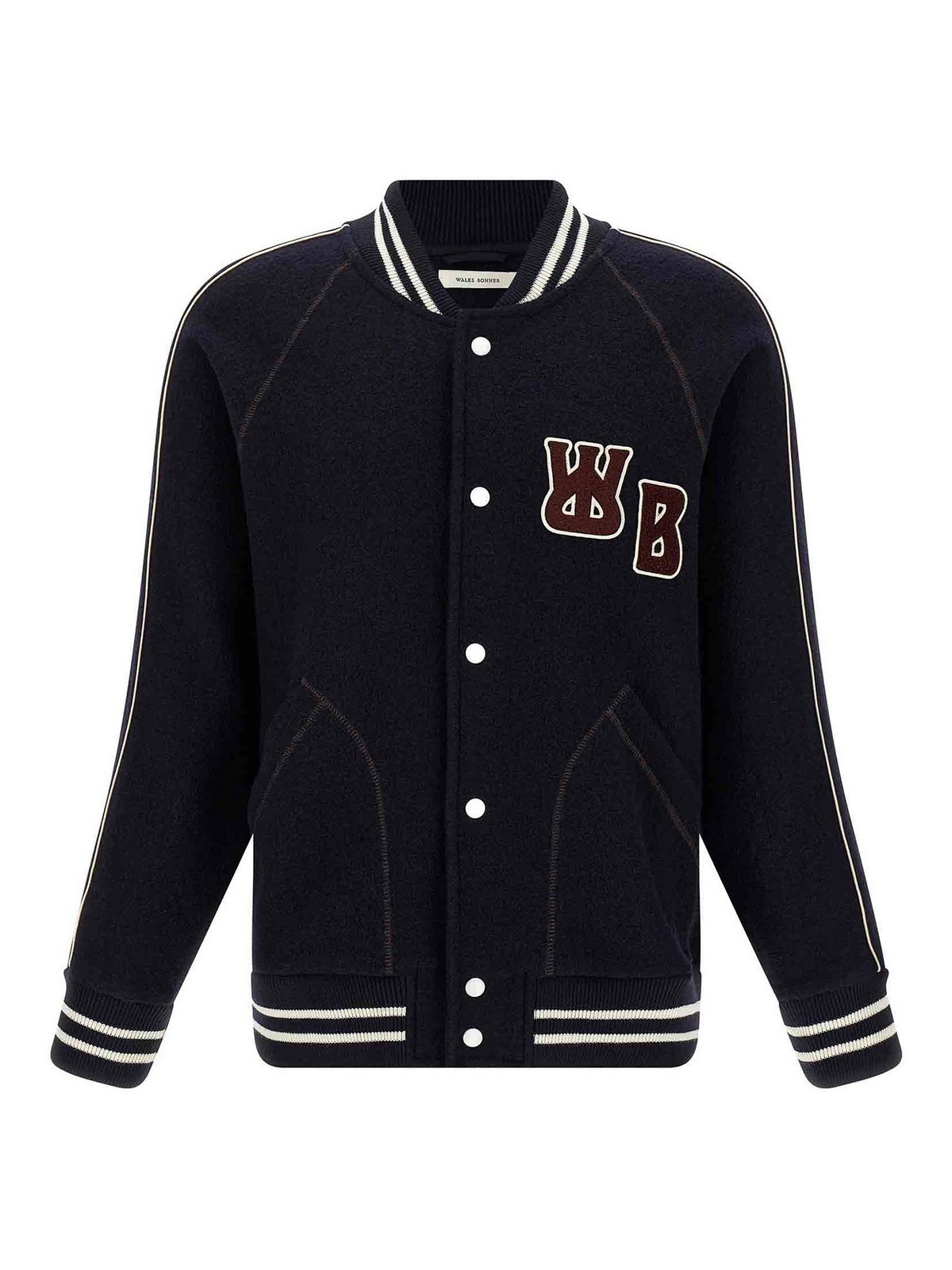 Wales Bonner The October Varsity Bomber Jacket In Black