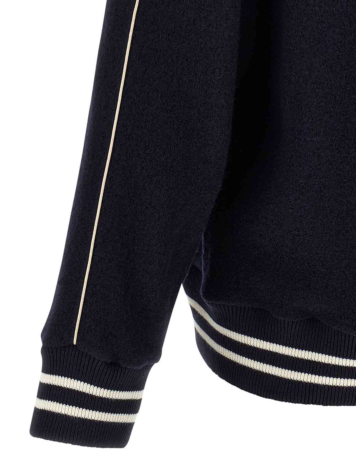 Wales Bonner The October Varsity Bomber Jacket In Black