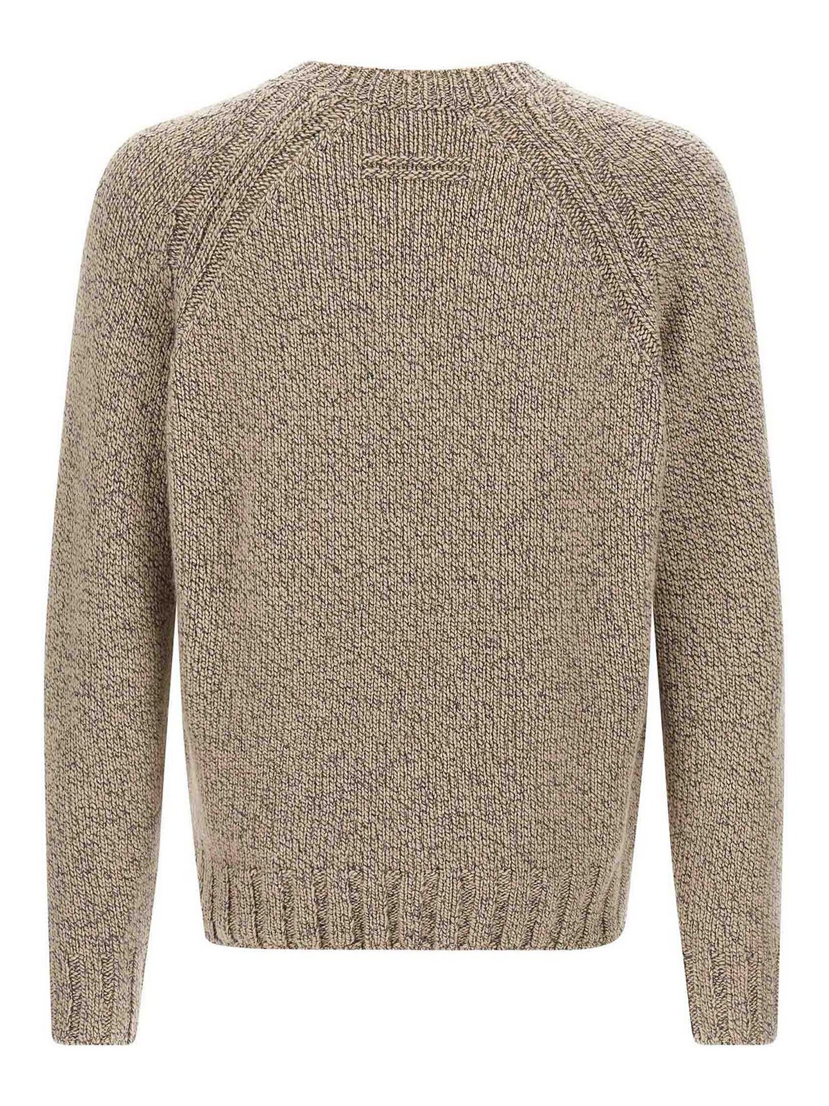 Zegna Cashmere Sweater Sweaters And Cardigans Beige In Green