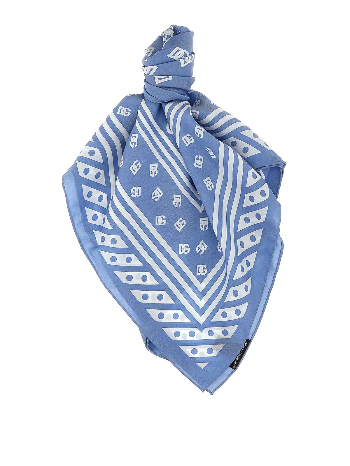 Dolce & Gabbana Logo Scarf In Blue