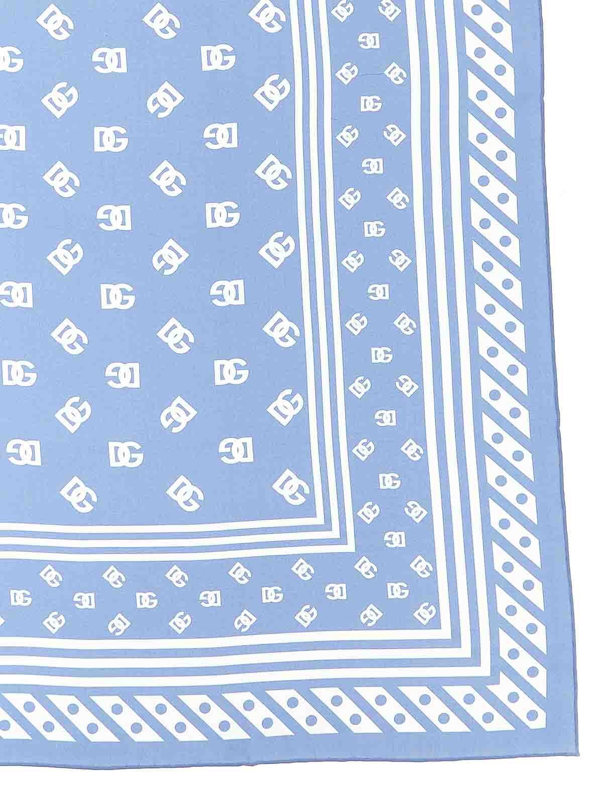 Dolce & Gabbana Logo Scarf In Blue