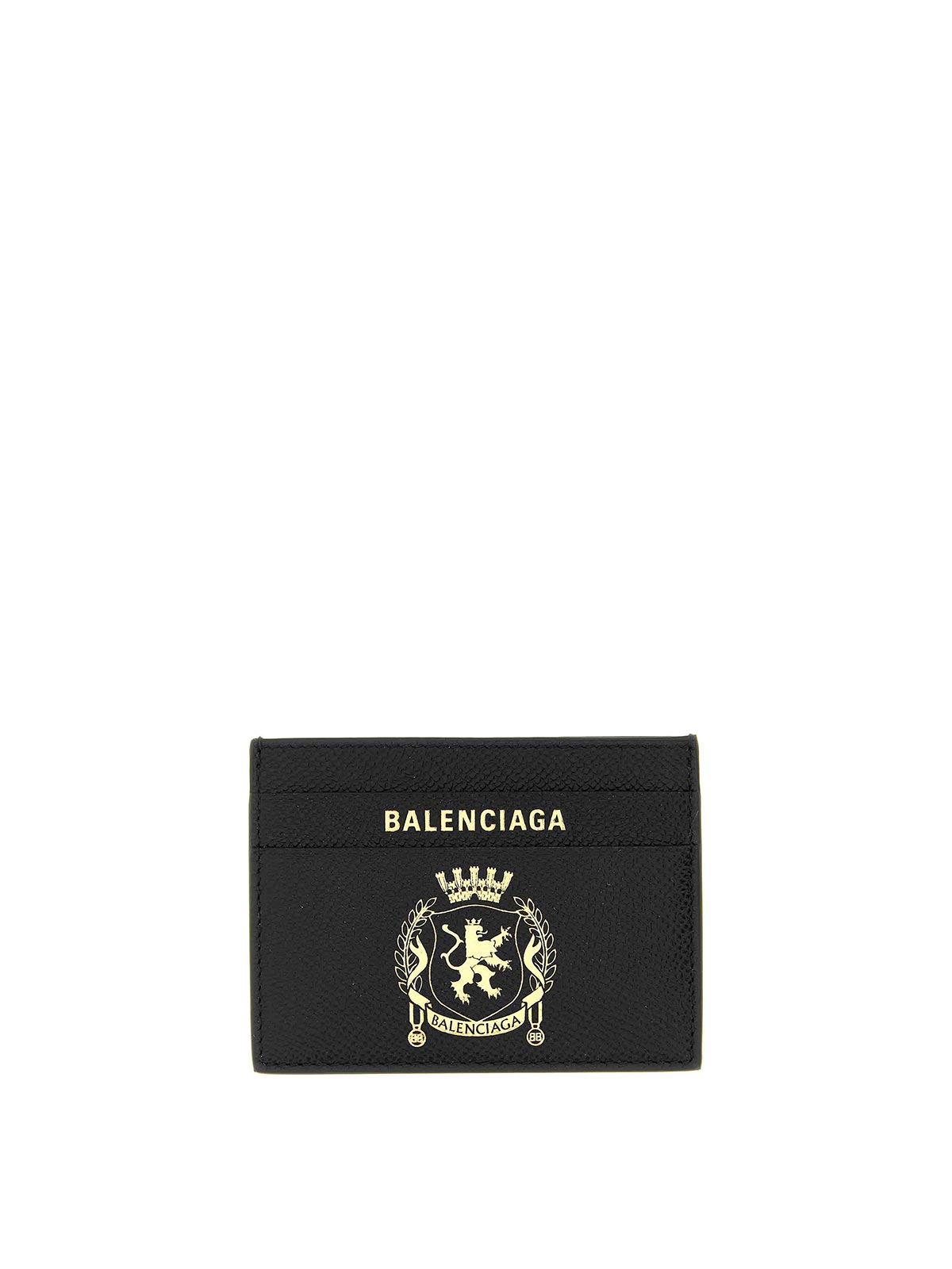 Balenciaga Crest-print Passport Cardholder In Black