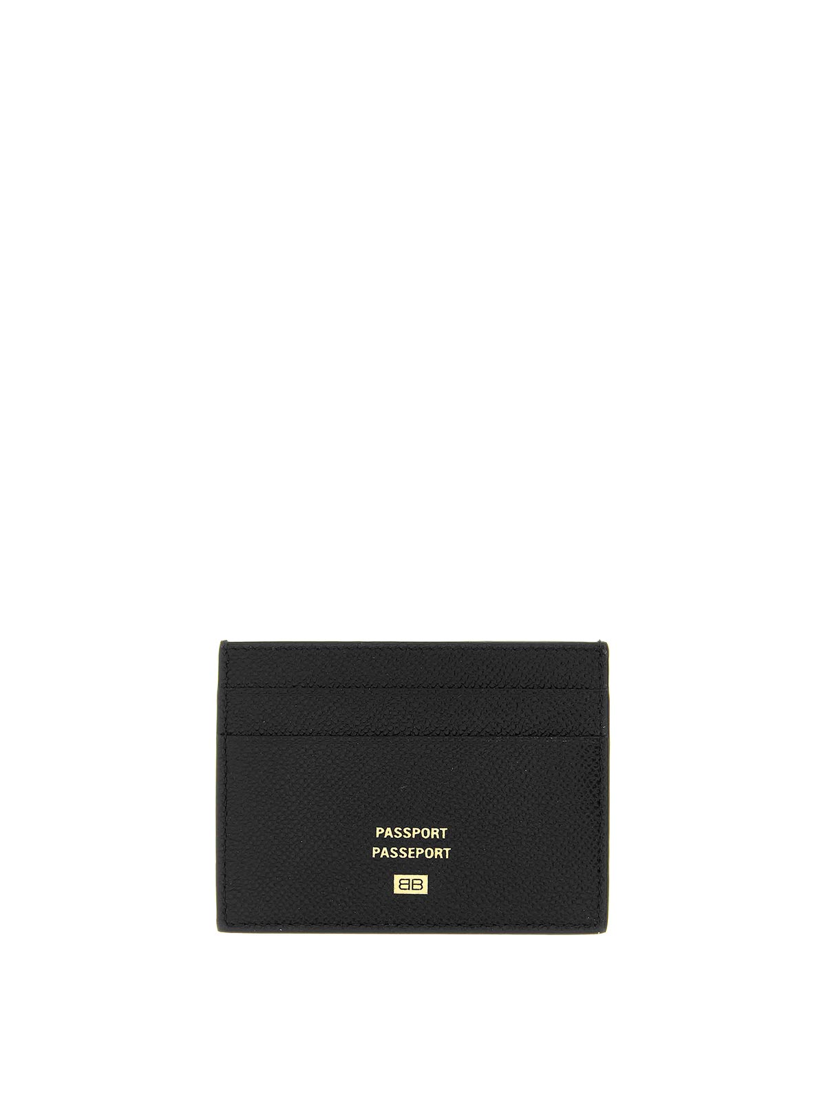Balenciaga Crest-print Passport Cardholder In Black