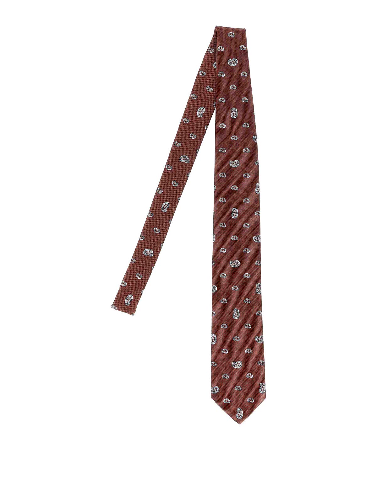Brioni Jacquard Tie In Brown