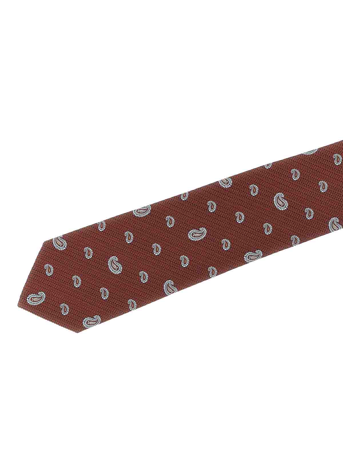 Brioni Jacquard Tie In Brown