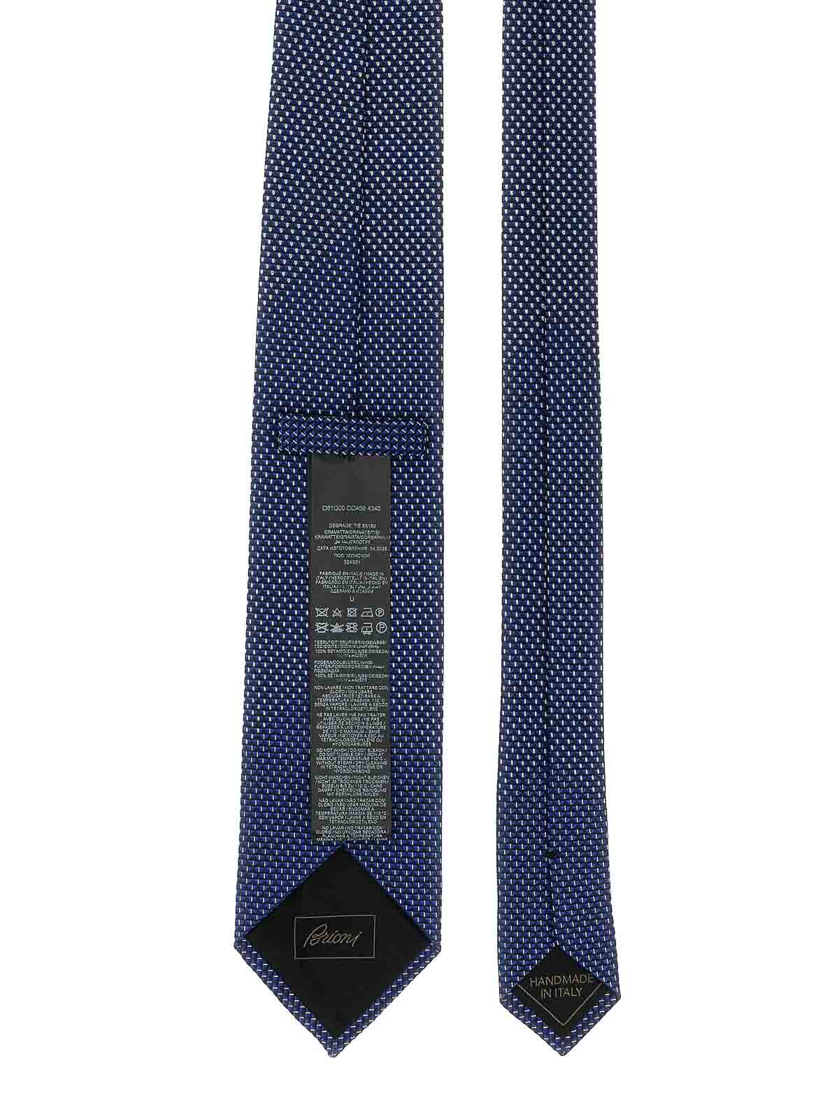 Brioni Jacquard Tie In Blue