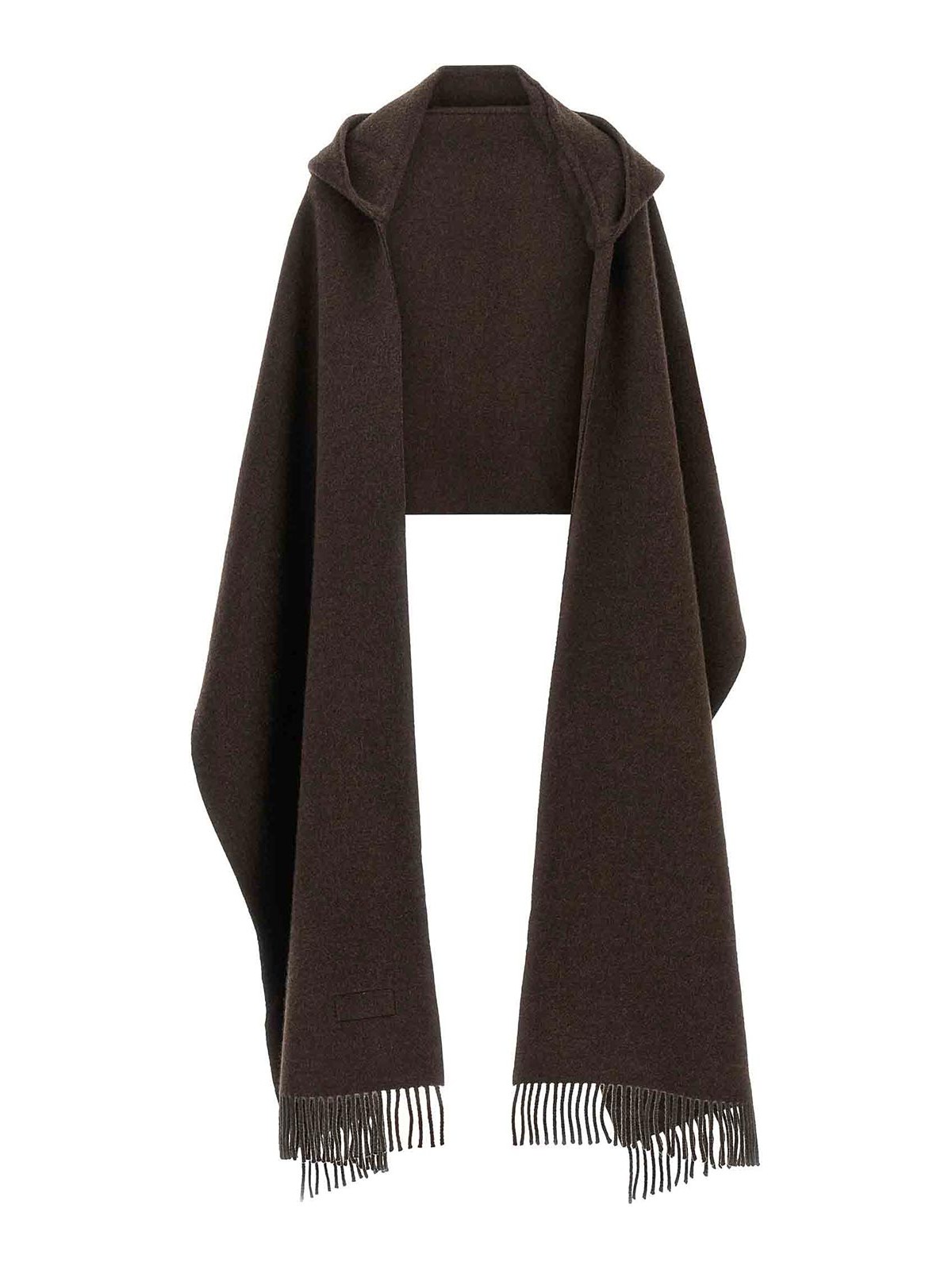 Brunello Cucinelli Hooded Scarf In Brown