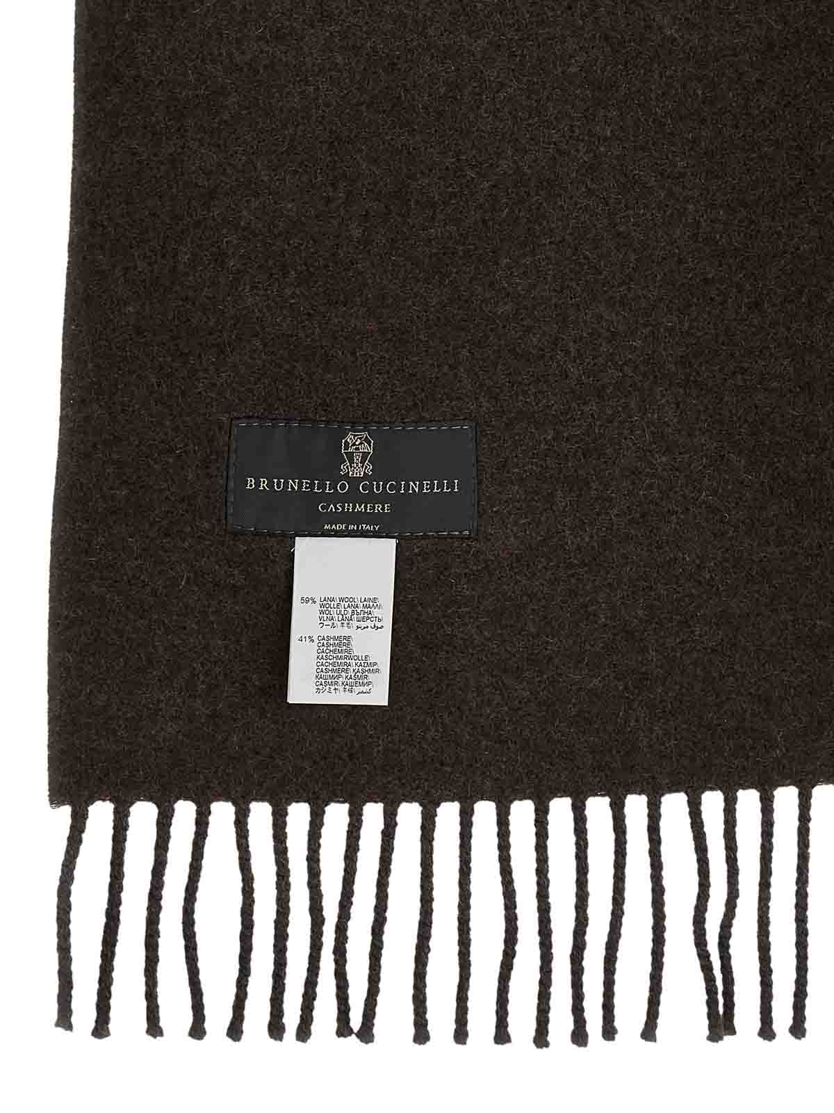 Brunello Cucinelli Hooded Scarf In Brown